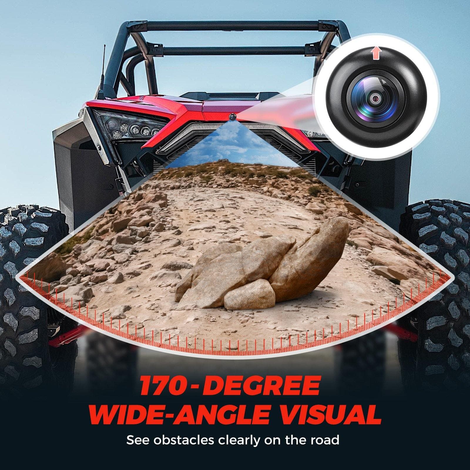 KEMIMOTO RZR telecamera anteriore 170° HD 720P