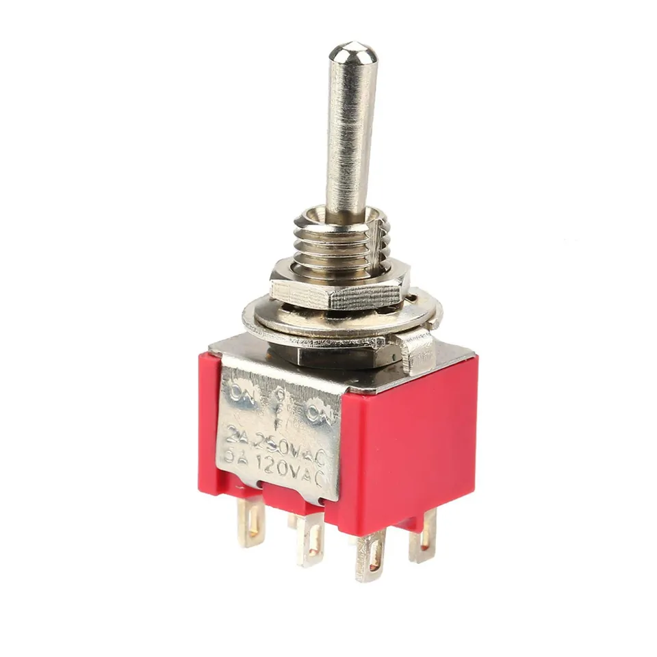 Kuuleyn Interruttore Levetta ON-OFF-ON DPDT 6 Pin 10 Pezzi