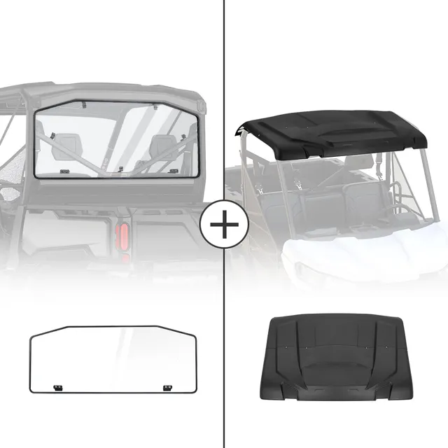 KEMIMOTO Defender parabrezza posteriore + tetto rigido policarbonato
