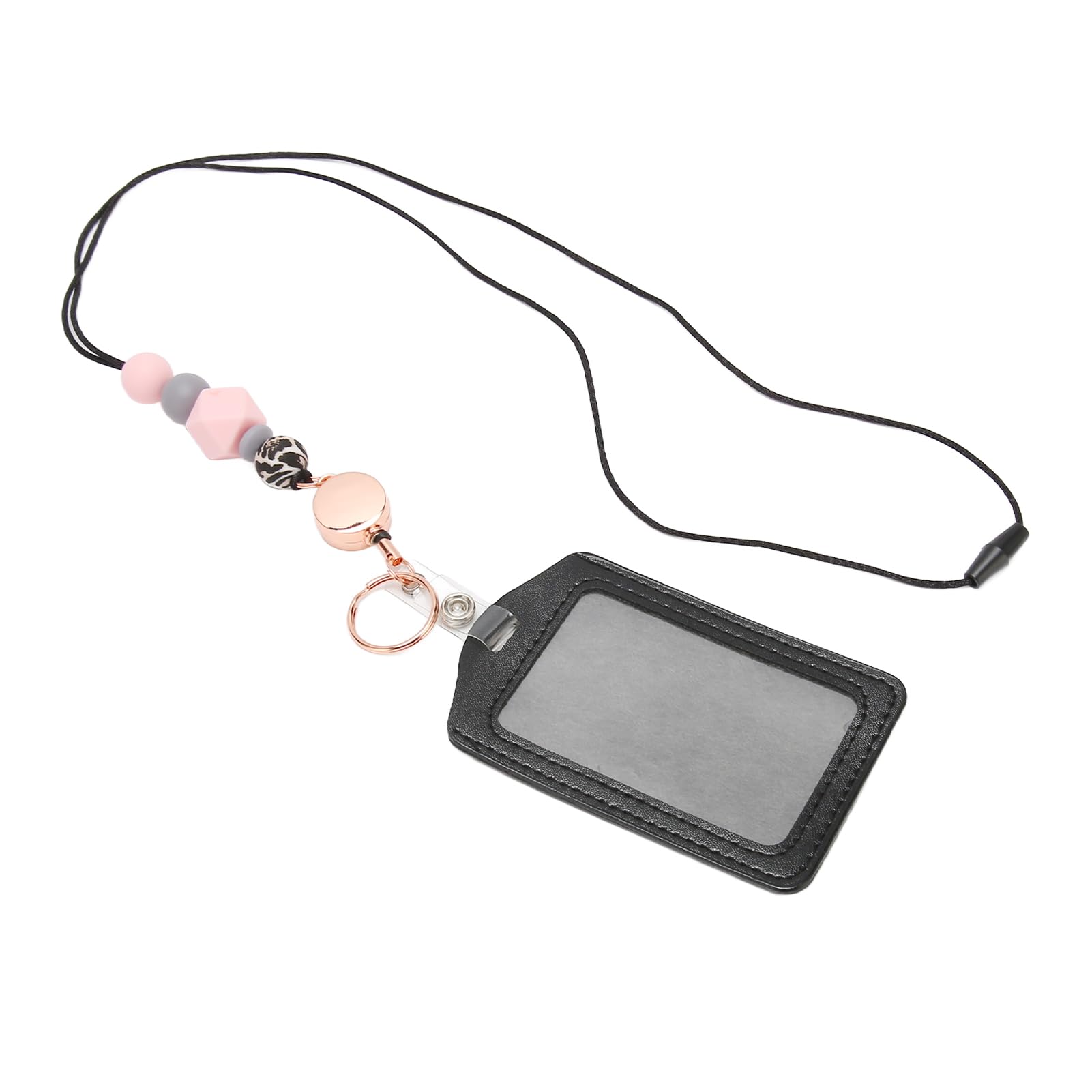 AOWINHIT Cordino Silicone Portabadge Rosa C 1 Pezzo