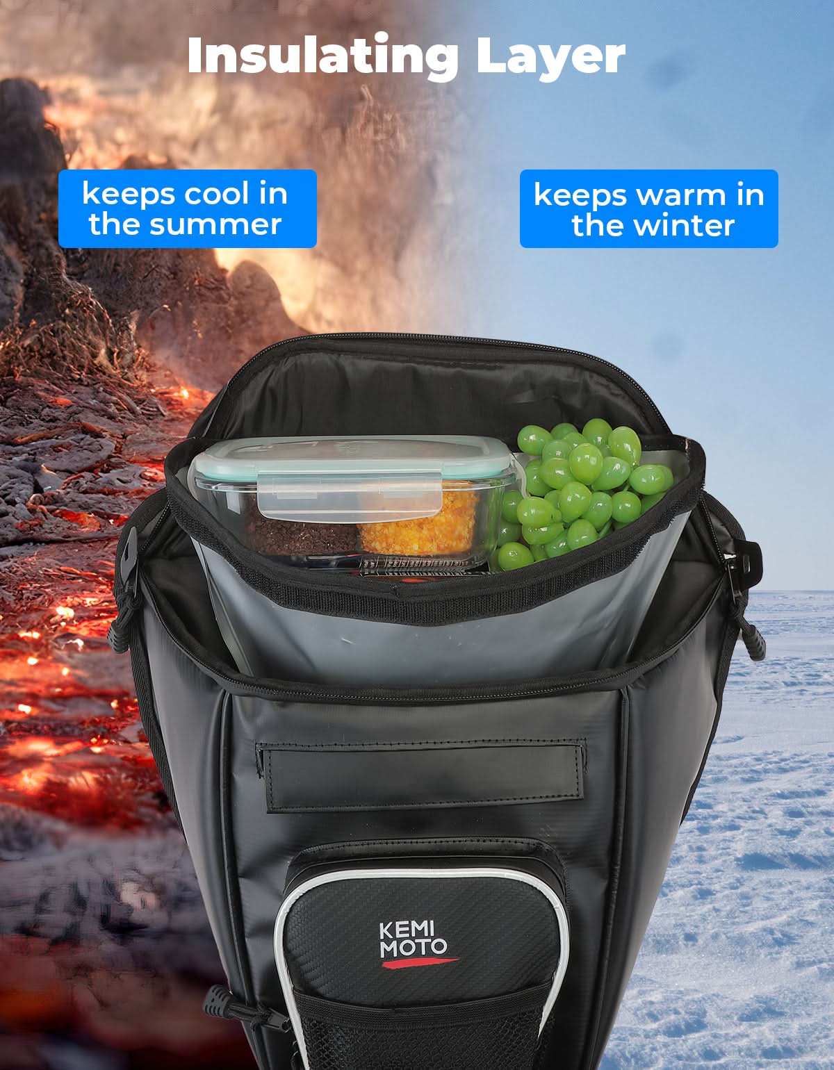 KEMIMOTO RZR XP 1000 borsa frigo centrale 2-in-1 2L