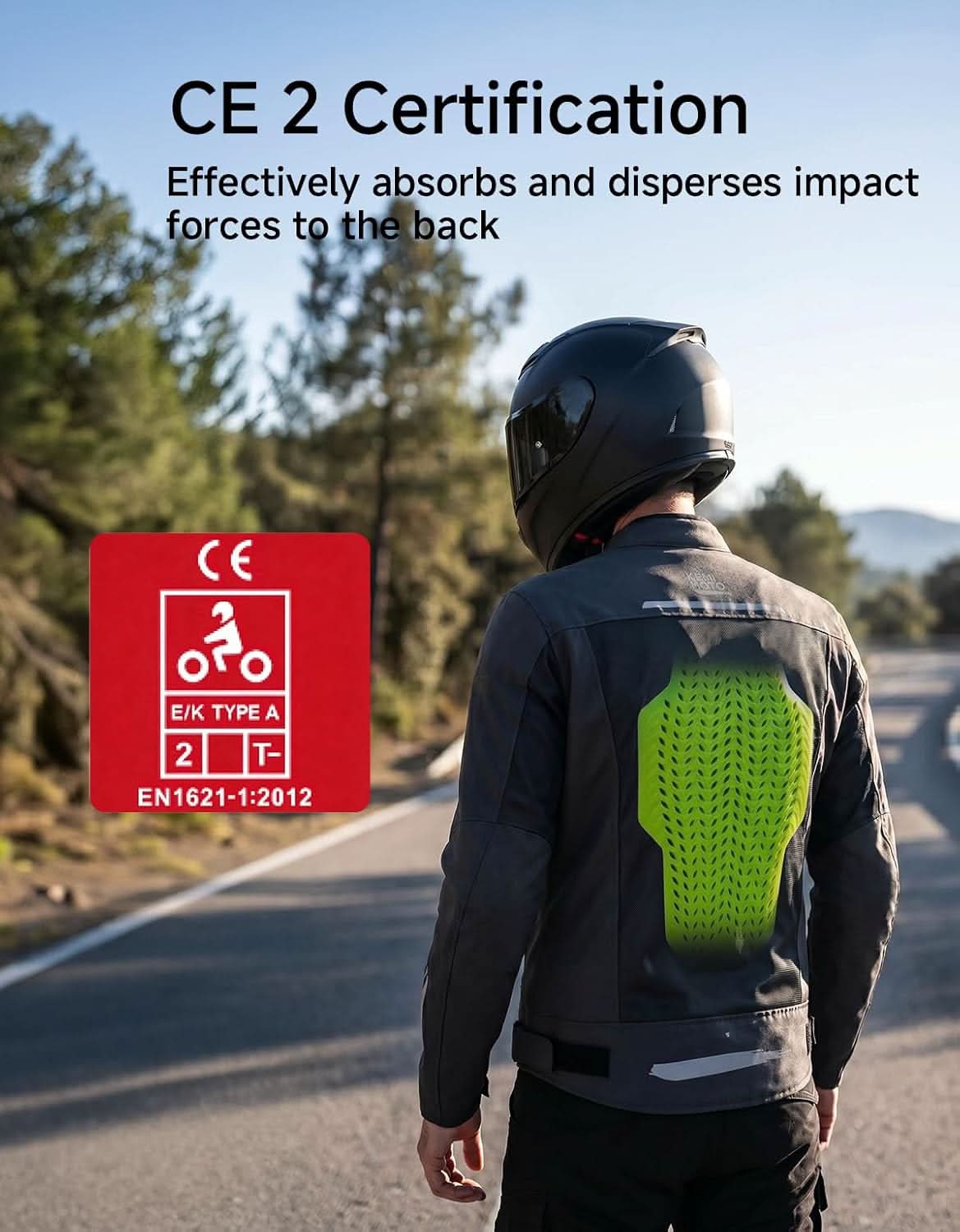 KEMIMOTO Protezione Schiena Moto CE Livello 2 Universale