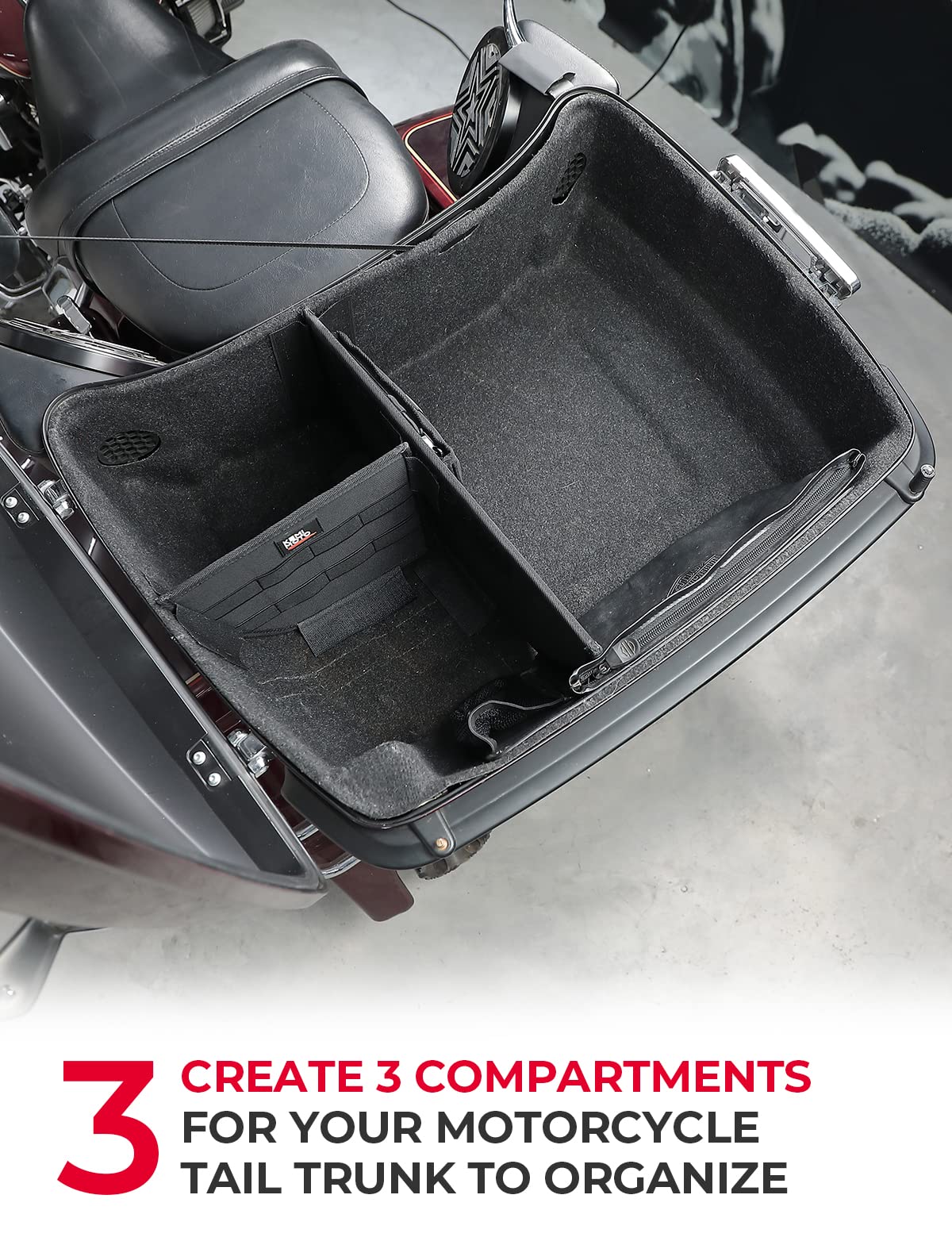 Kemimoto Tour Pack organizer bauletto con divisori e tasche
