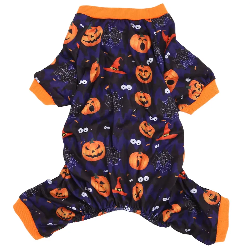 Kuuleyn Vestito Halloween Cane Pipistrello Zucca Taglia M