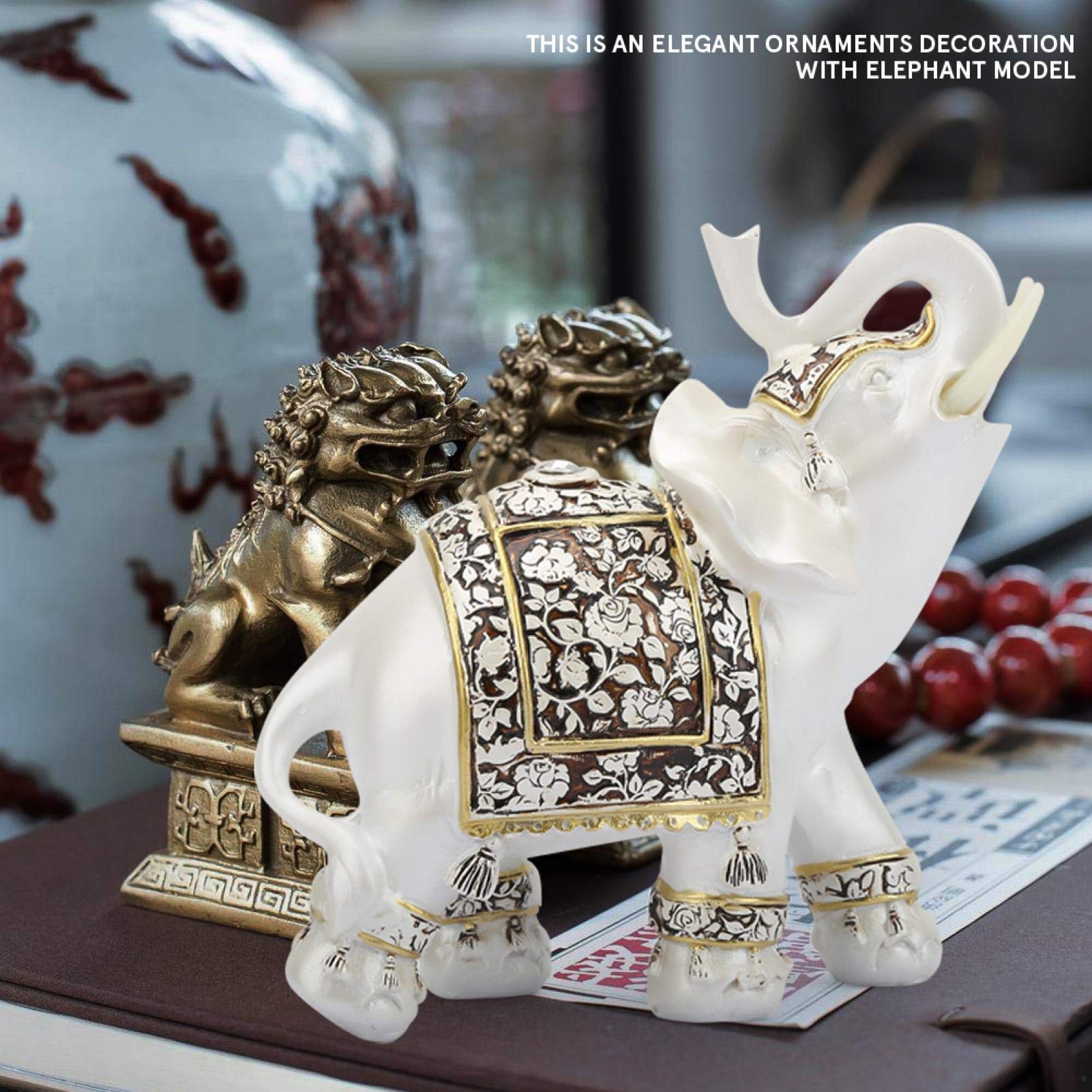 Kuuleyn Statuetta Elefante Portafortuna Vintage 170mm Ufficio Casa