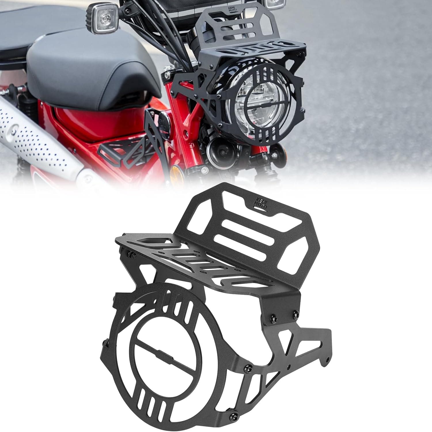 KEMIMOTO Portapacchi Anteriore CT125 Protezione Faro Alluminio
