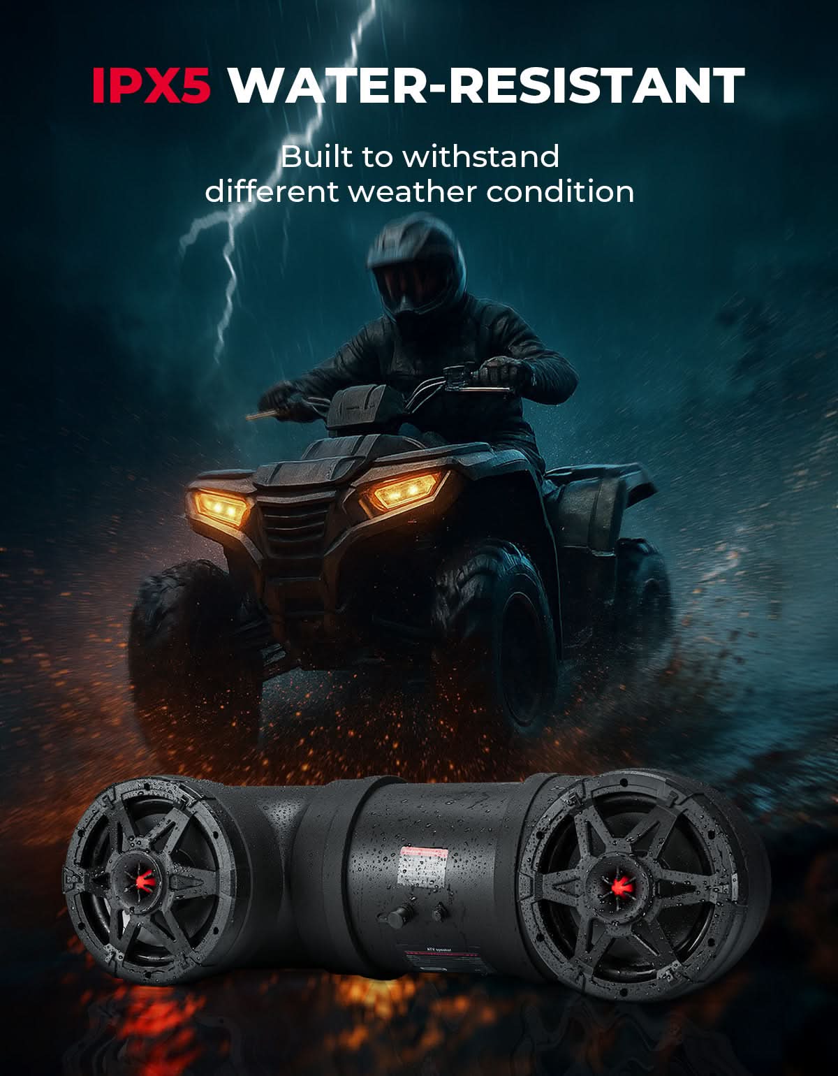 KEMIMOTO Soundbar ATV cassa Bluetooth 8" RGB 200 W