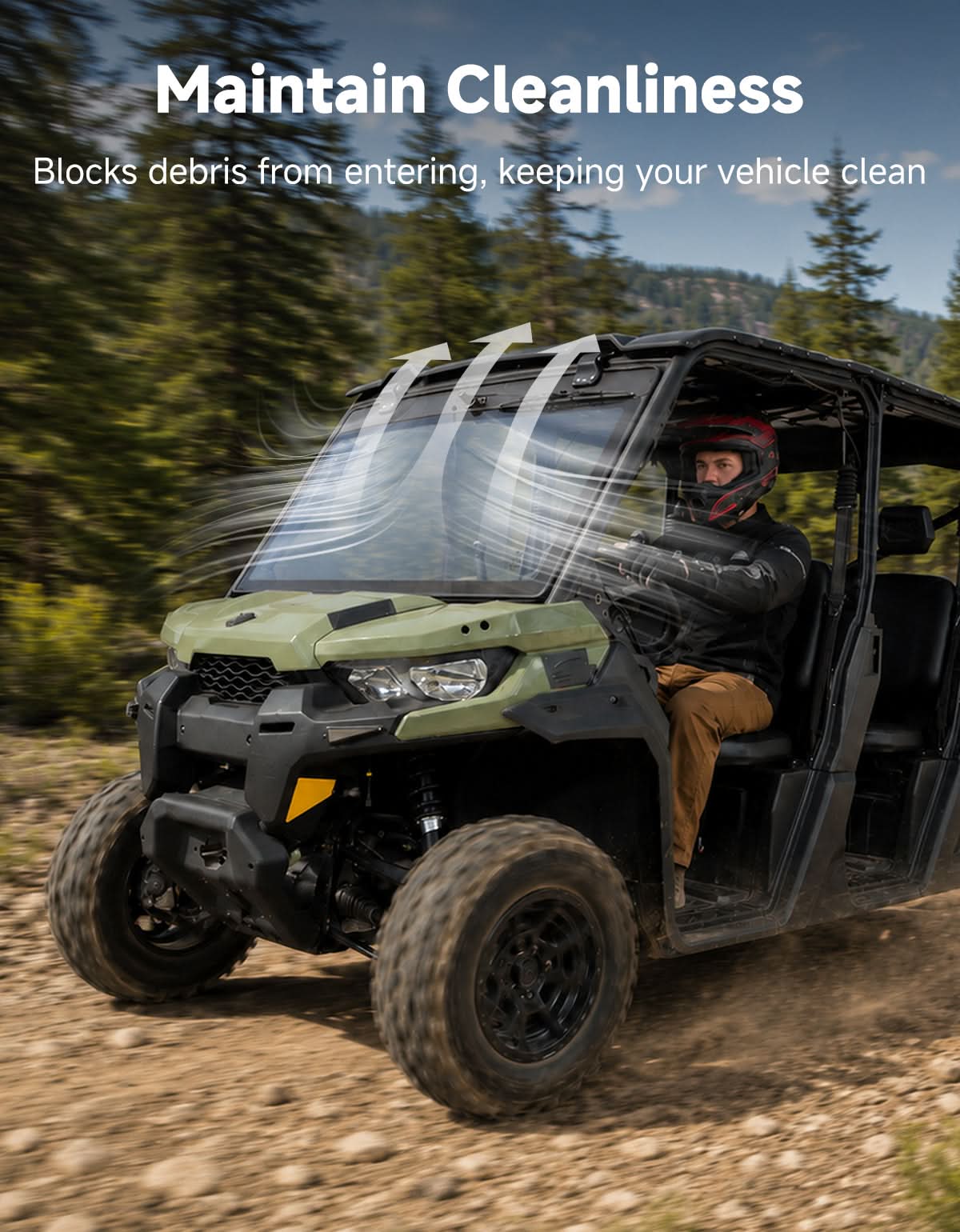 KEMIMOTO Defender parabrezza vetro elettrico flip con tergi