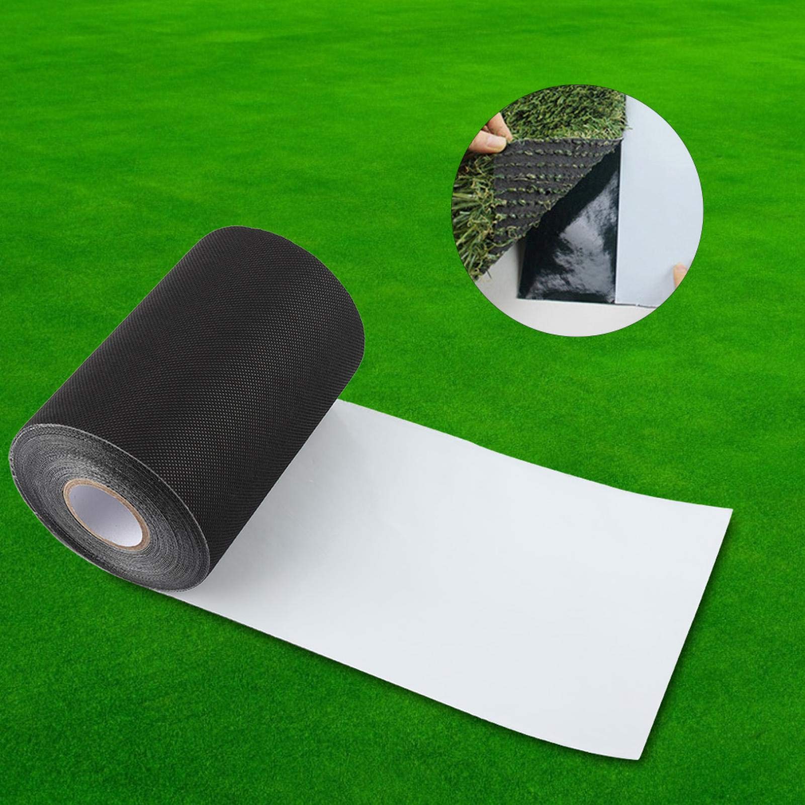 Kuuleyn Nastro Giunzione Erba Sintetica Nero 15x1000 cm