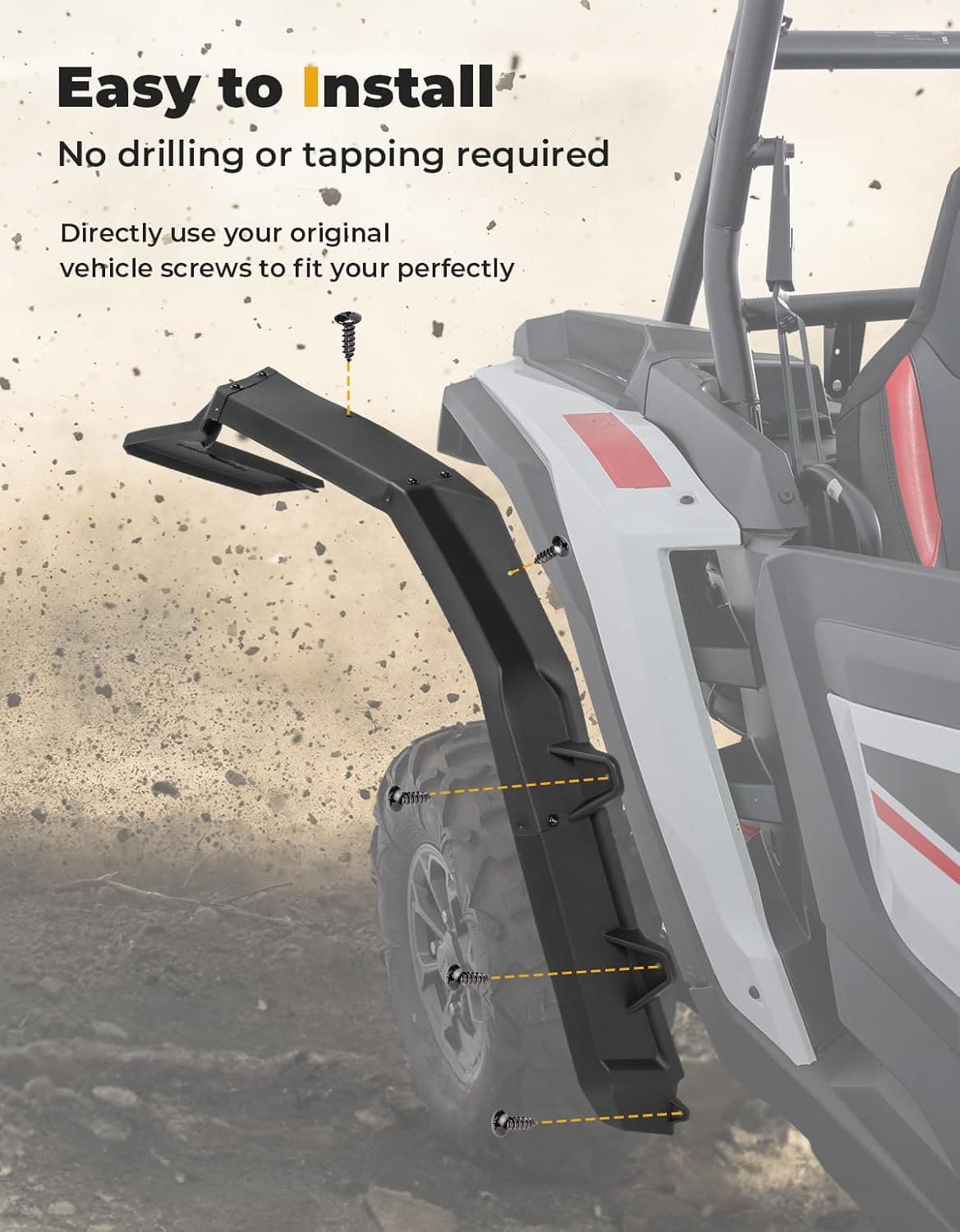 Kemimoto RZR XP 4 1000 parafanghi estesi 8,5" 4 pezzi