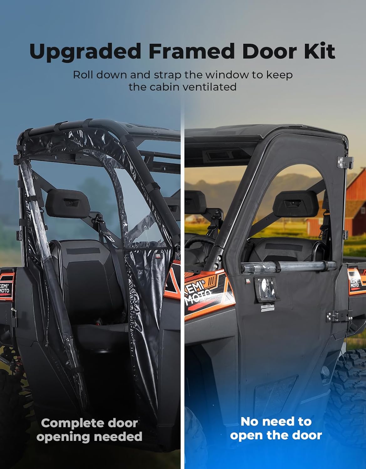 Kemimoto Ranger 1000 Porte Complete Telaio Acciaio UTV