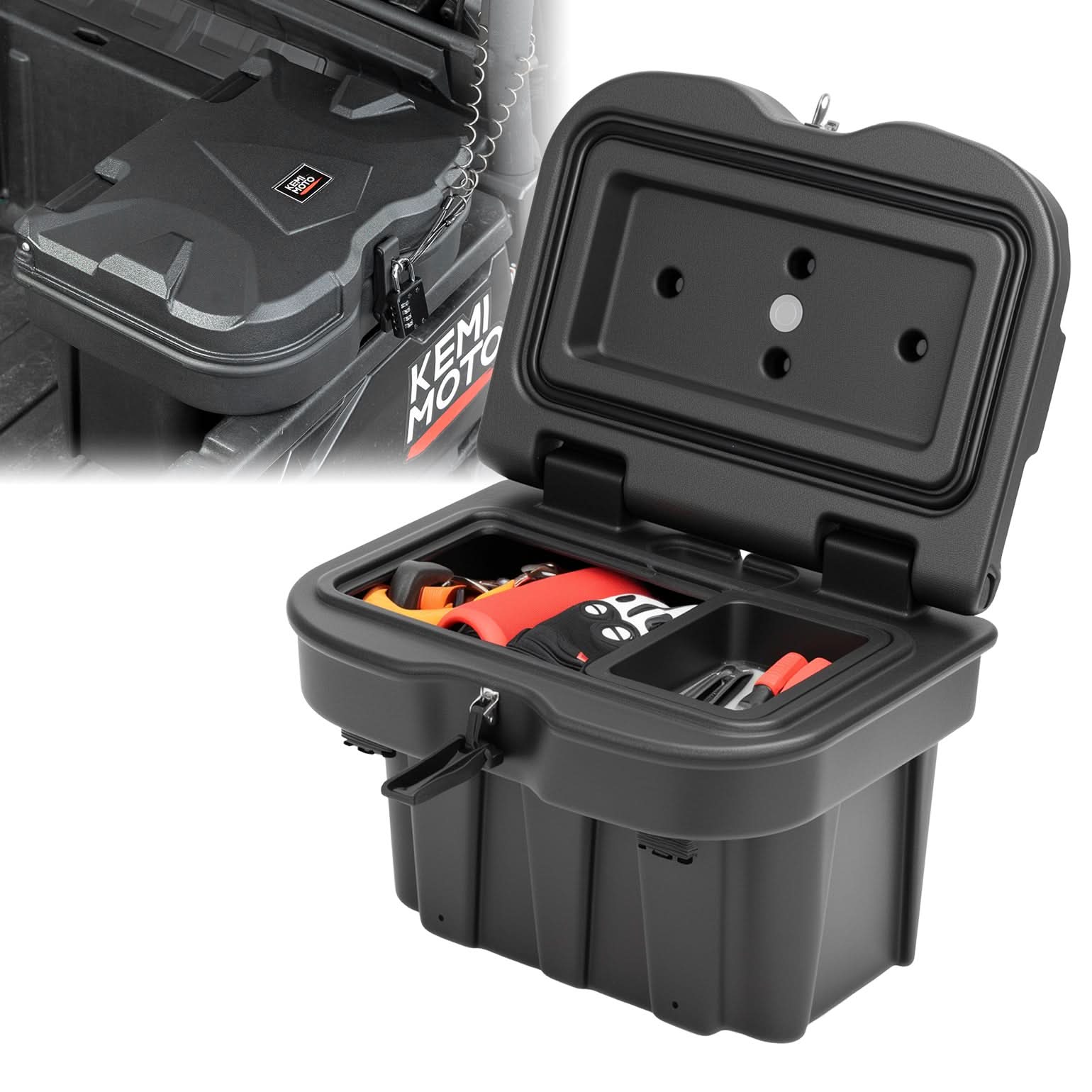 KEMIMOTO Box Defender baule cassone 21L con lucchetto