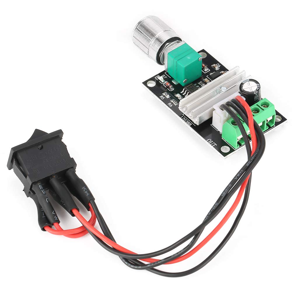 Kuuleyn Regolatore Velocita Motore PWM 6-24V 3A Reversibile