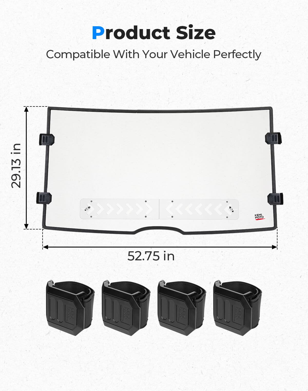 KEMIMOTO parabrezza anteriore UTV per Tracker 800SX ventilato