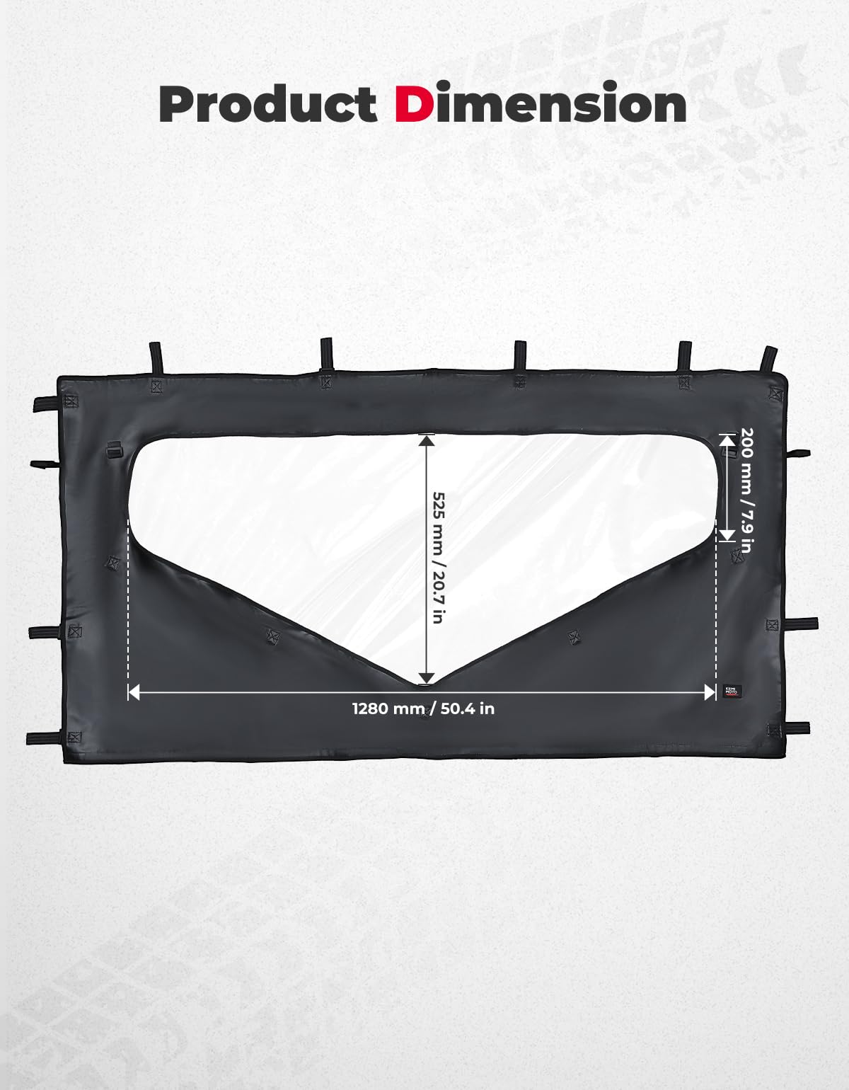 KEMIMOTO Pioneer 1000-6 Lunotto Posteriore Morbido Avvolgibile