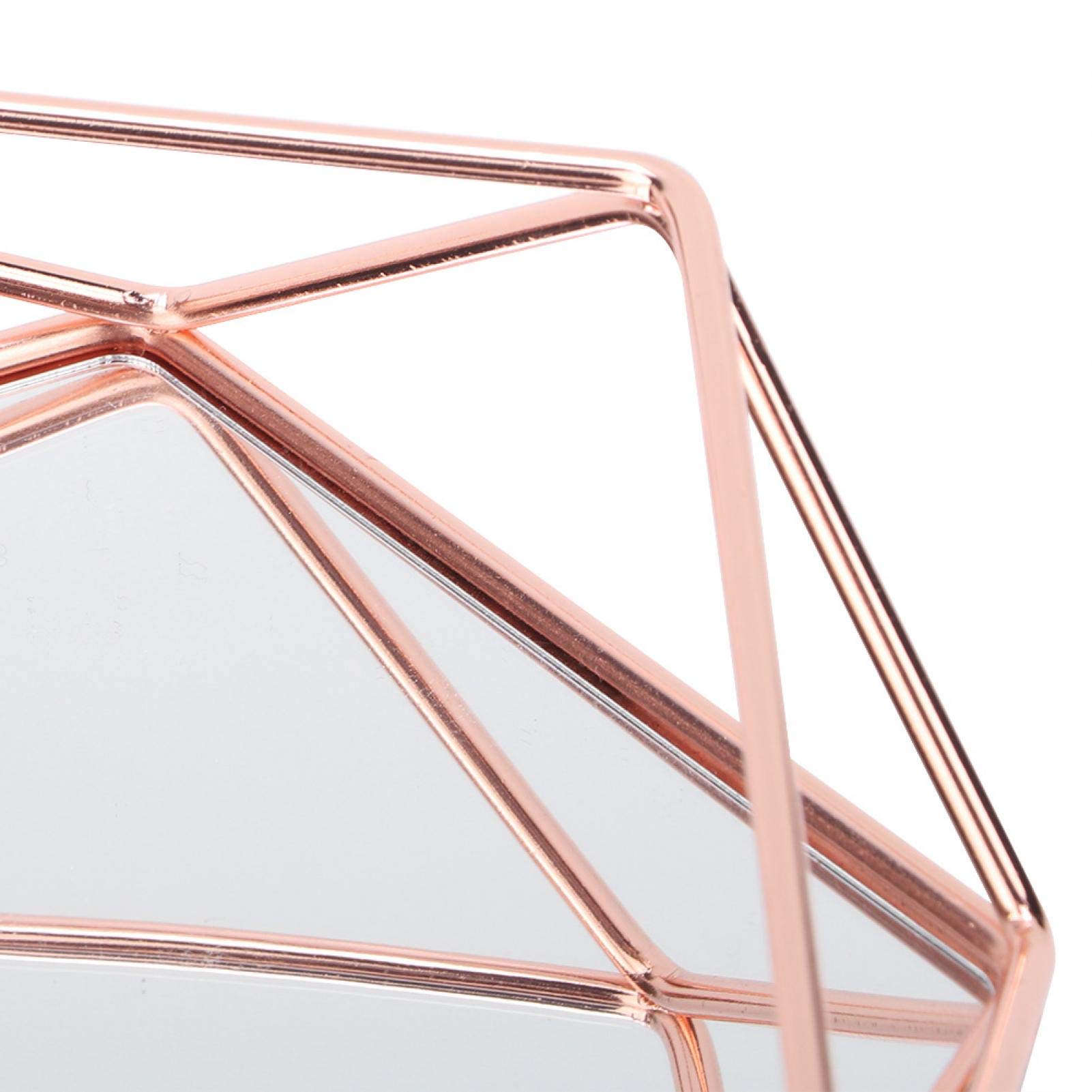 Kuuleyn Vassoio Specchio Gioielli Oro Rosa Trucco