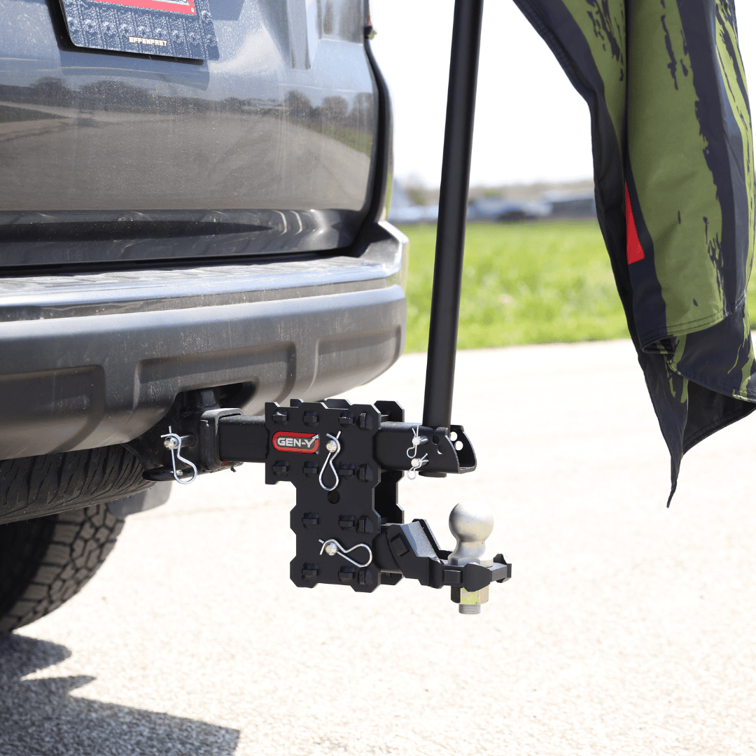 GEN-Y Hitch Flagpole Asta Portabandiera 183 cm Nera 55 mph