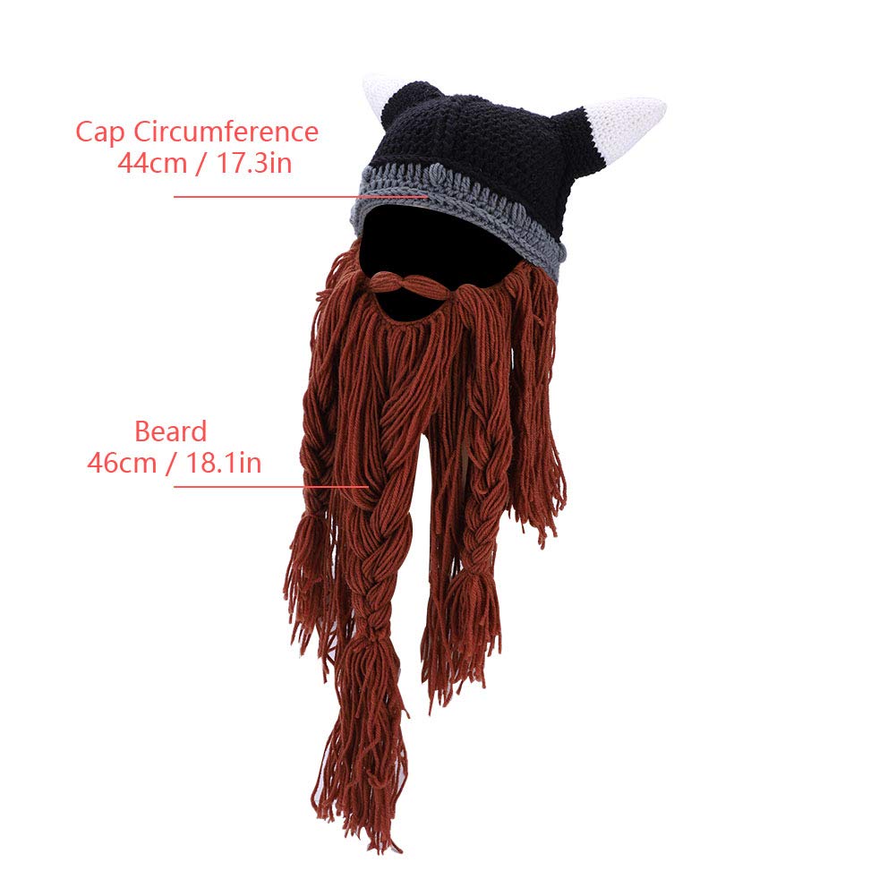 Kuuleyn Cappello Barba Vichingo Lana Caffè Caldo