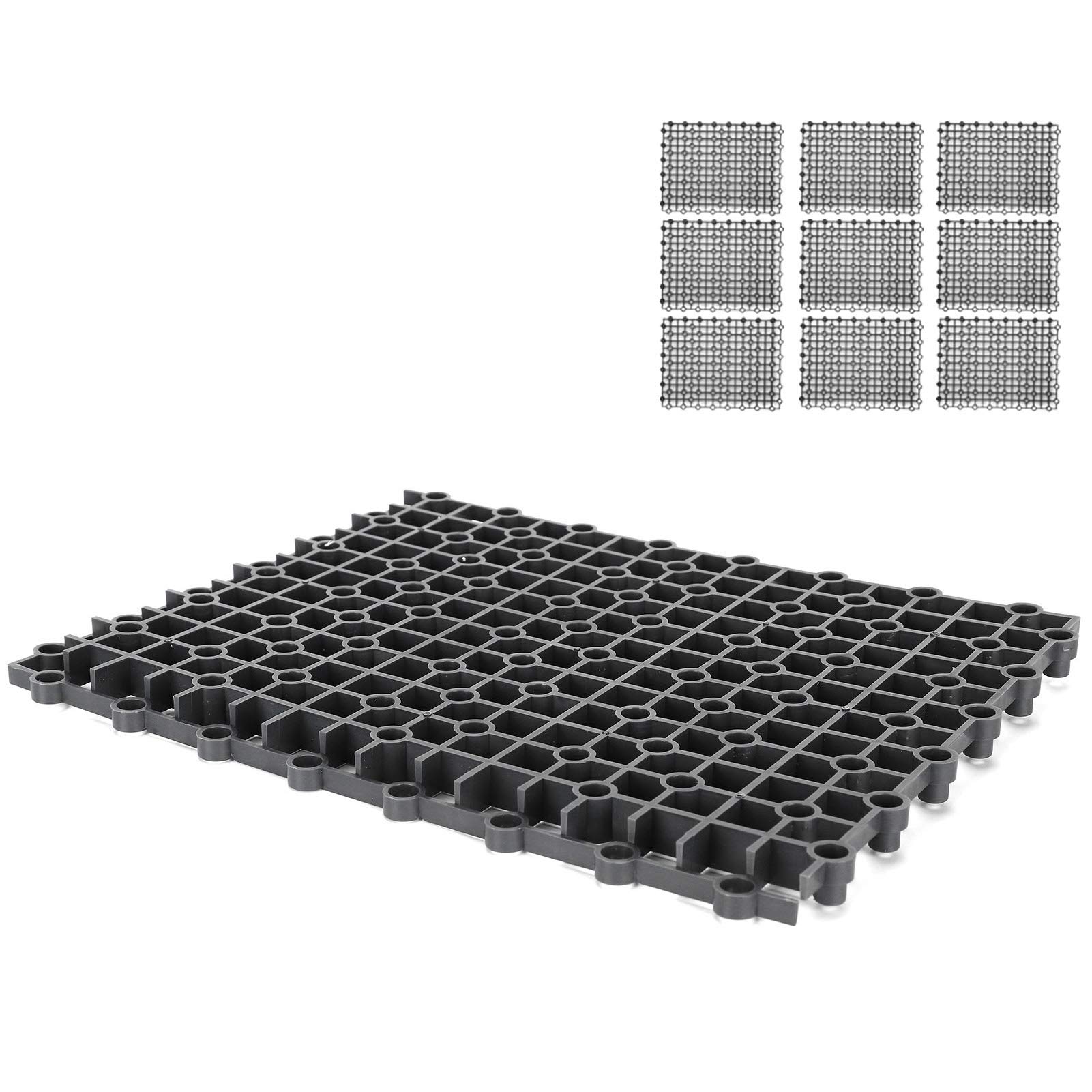 Kuuleyn Divisori Acquario PVC Nero 10 Pezzi Isolamento