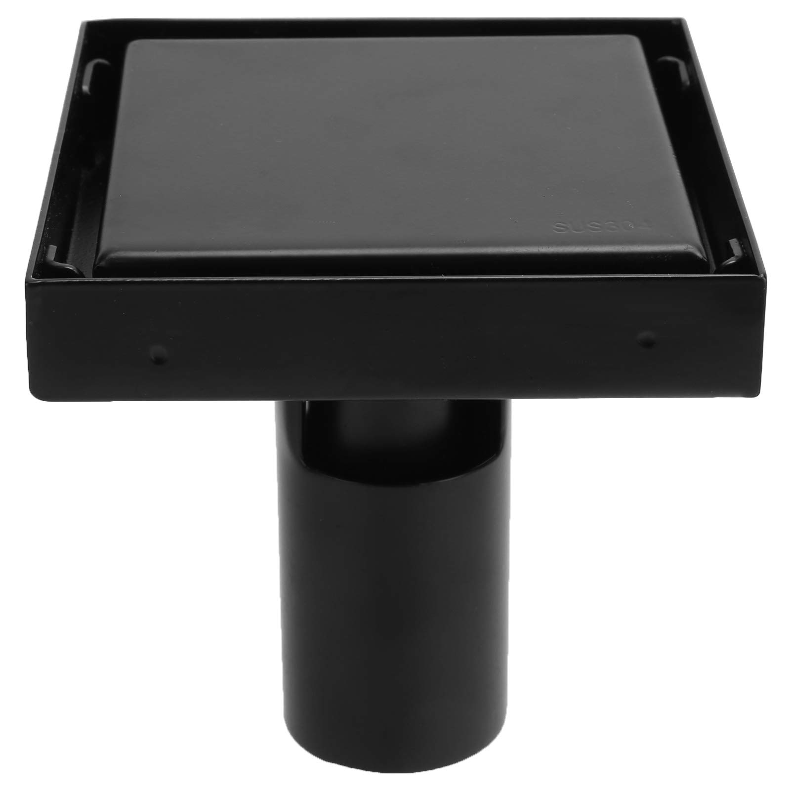 Kuuleyn piletta doccia 10x10 cm nera acciaio inox