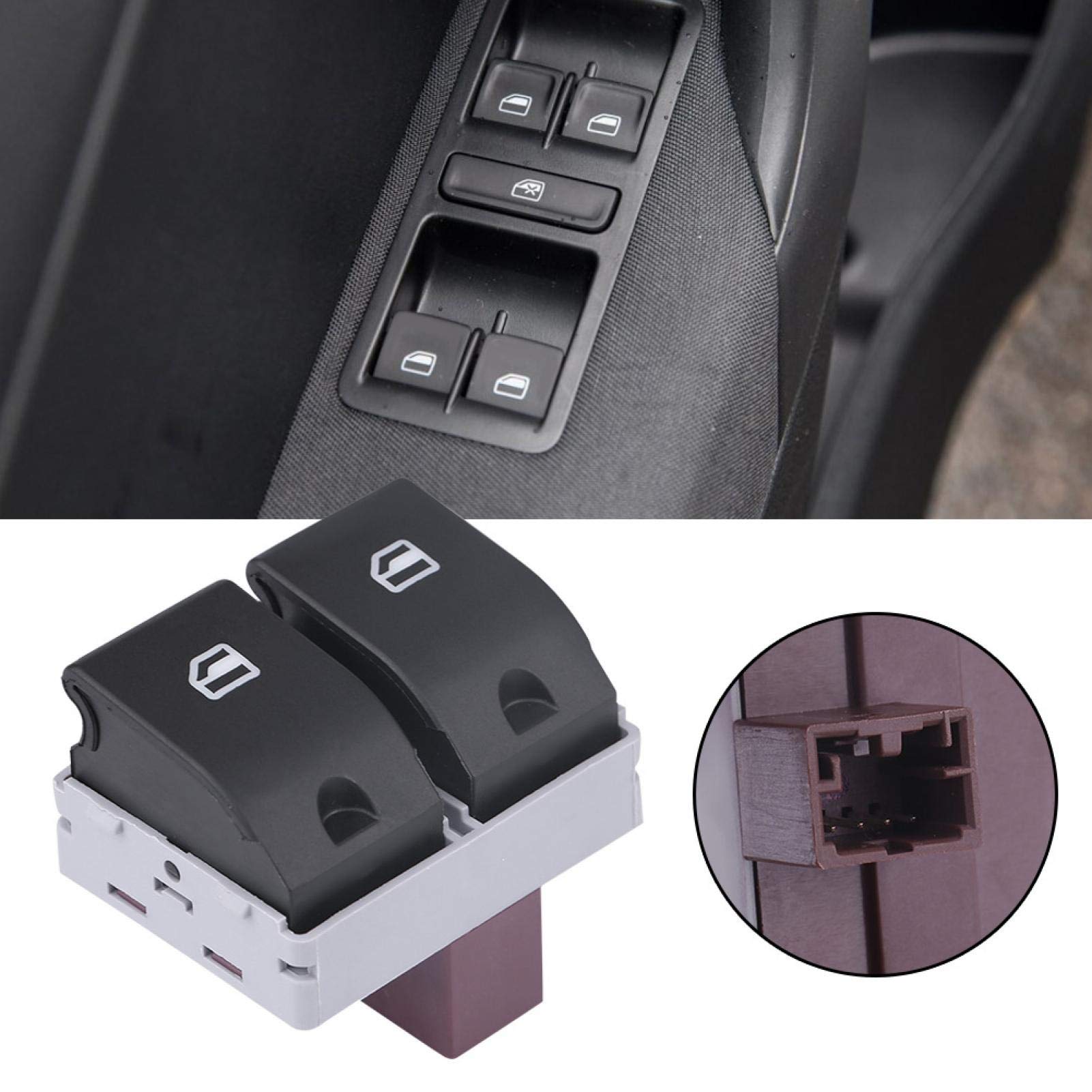 Kuuleyn Interruttore Alzacristalli 6Q0959858 Seat Nero