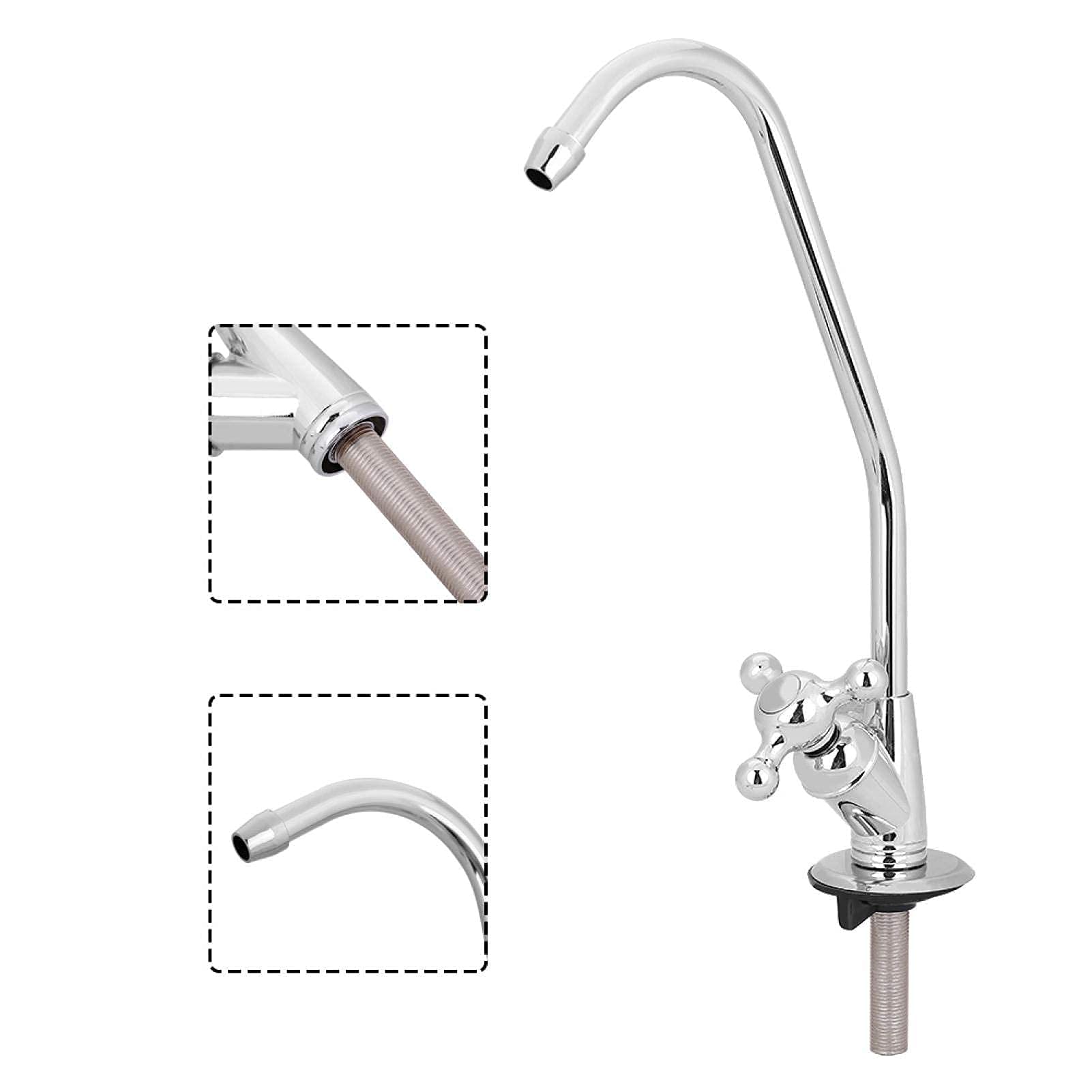 Kuuleyn rubinetto osmosi collo oca 1/4" 360° cromo