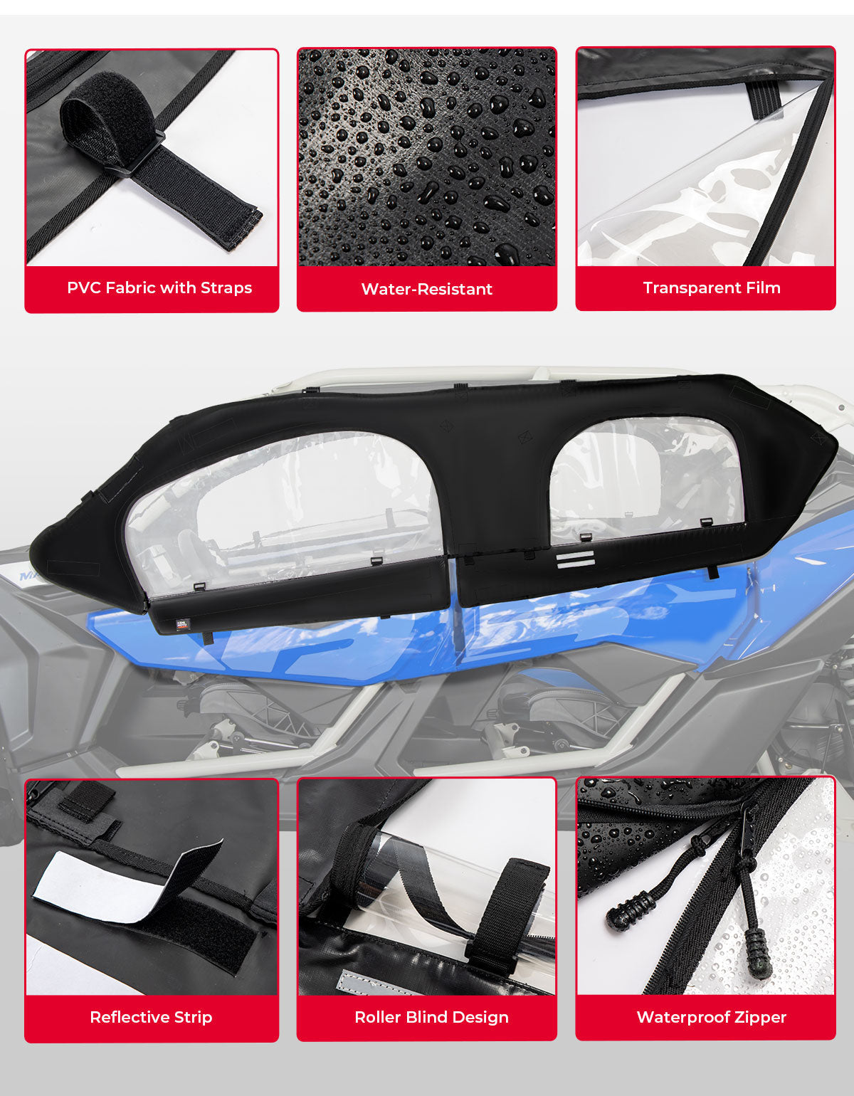 KEMIMOTO Maverick X3 Max copertura abitacolo con lunotto impermeabile