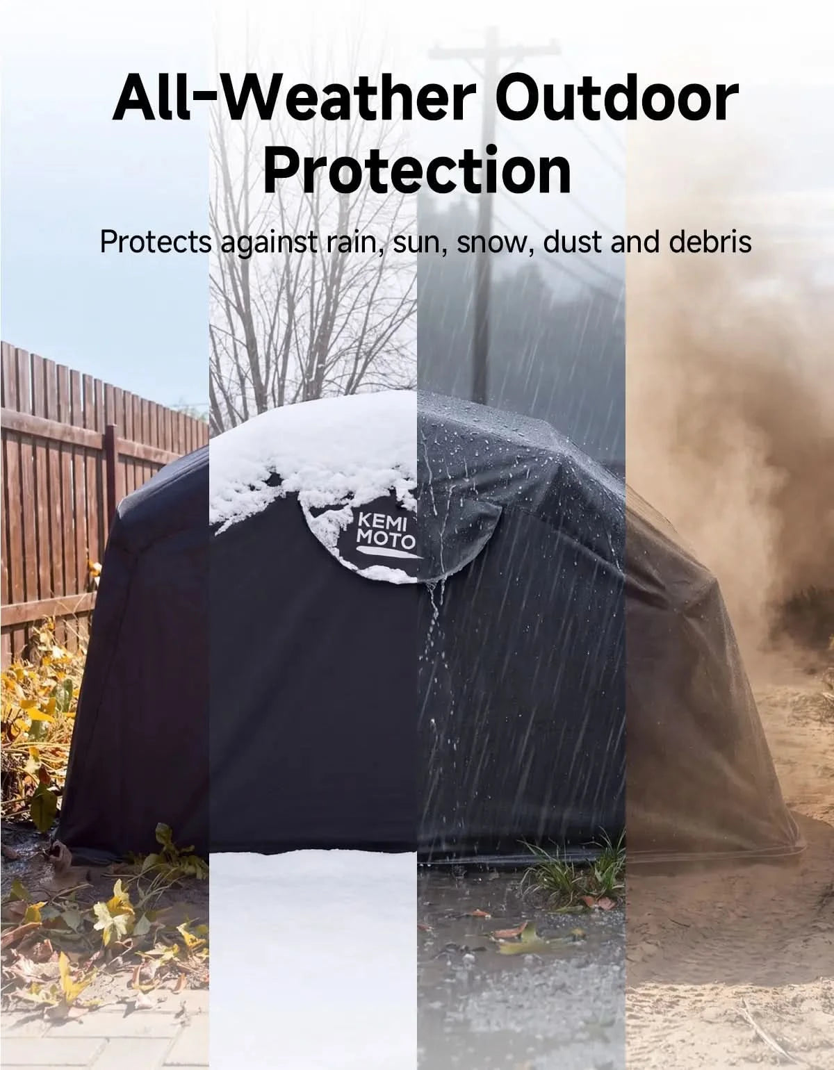 KEMIMOTO Storage Shelter telo garage moto L 600D impermeabile