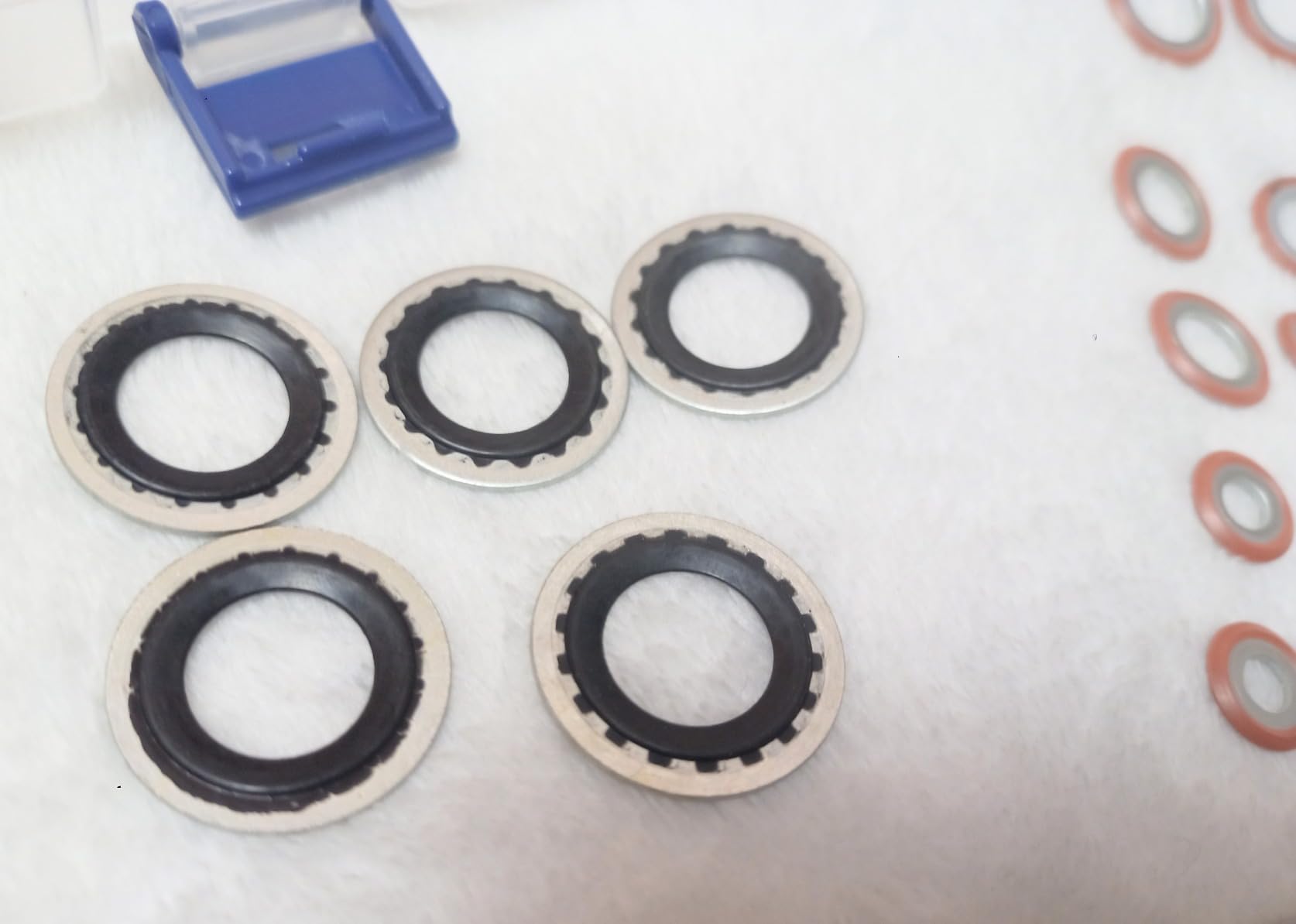 AOWINHIT Kit Guarnizioni Clima Auto 40 Pezzi Alluminio