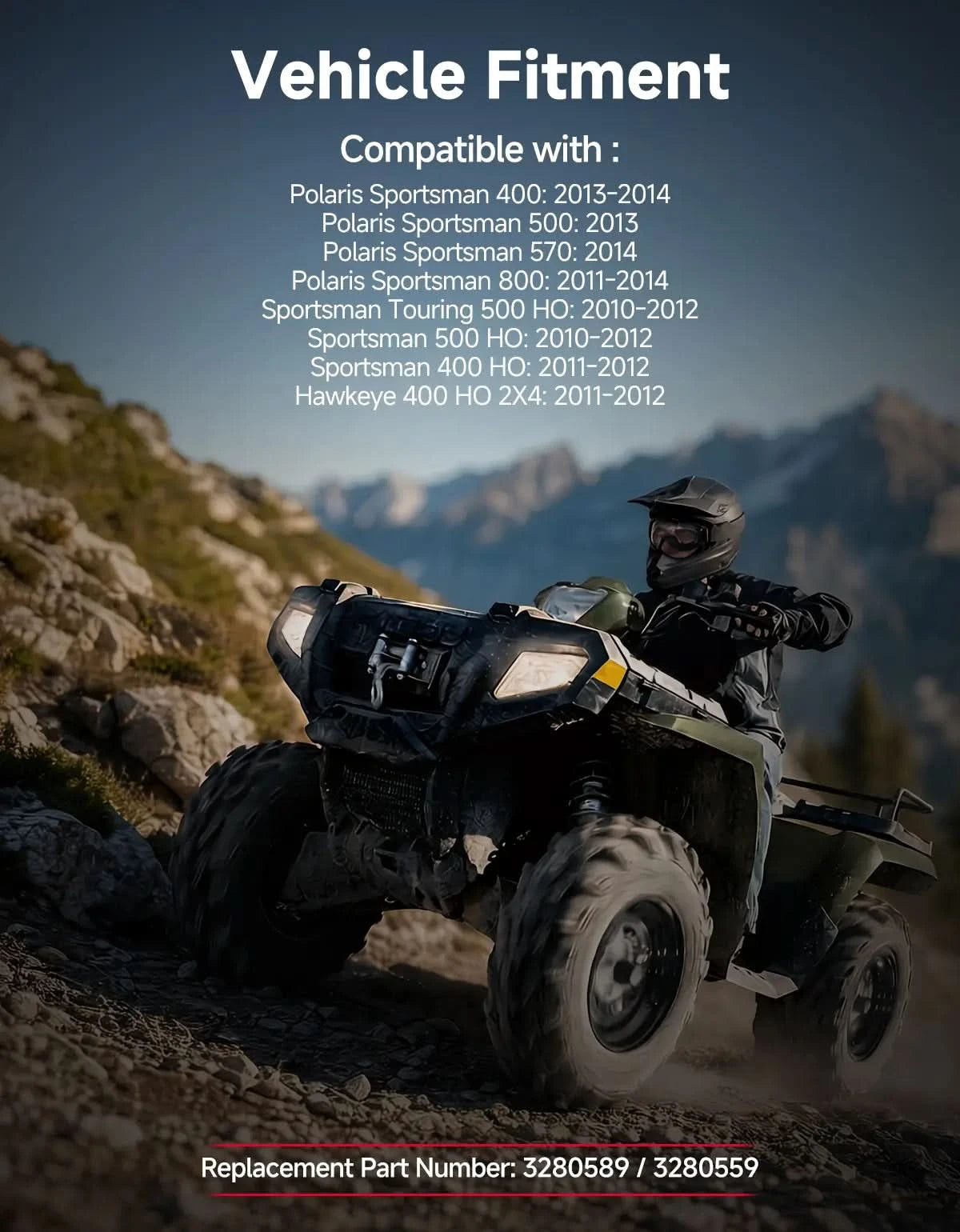 KEMIMOTO Sportsman 3280589 quadro strumenti tachimetro 0-70 mph