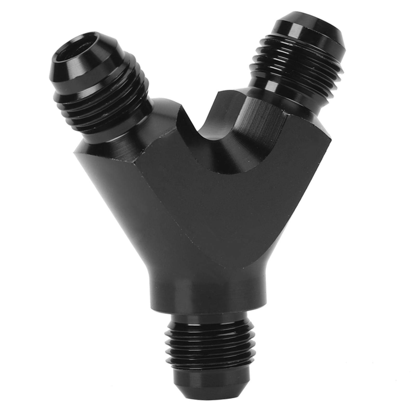 Kuuleyn Raccordo Y 6AN Adattatore 3 Vie Alluminio Nero Maschio