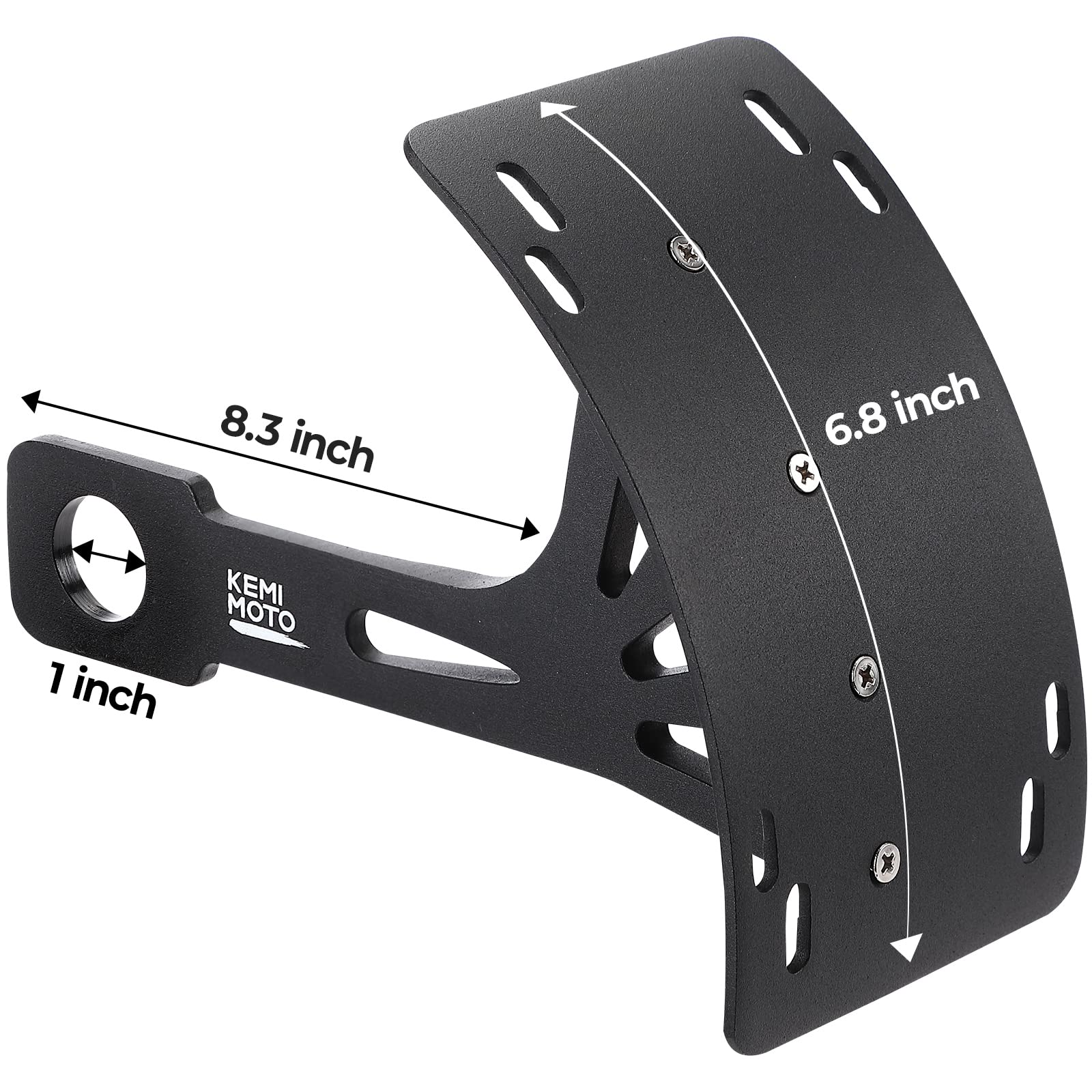 Kemimoto portatarga moto universale nero con luce LED