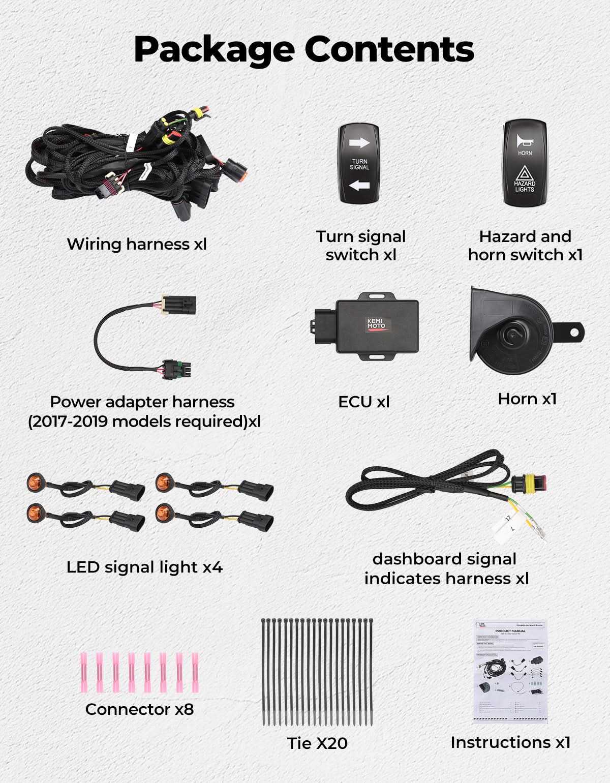 Kemimoto Defender kit frecce LED con clacson