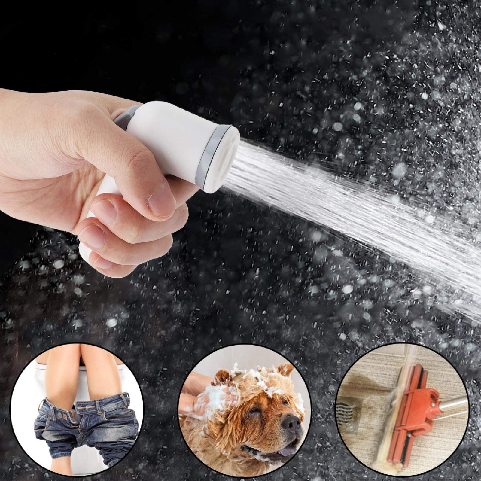 Kuuleyn testa spruzzo doccetta bidet WC bianco-nera ABS