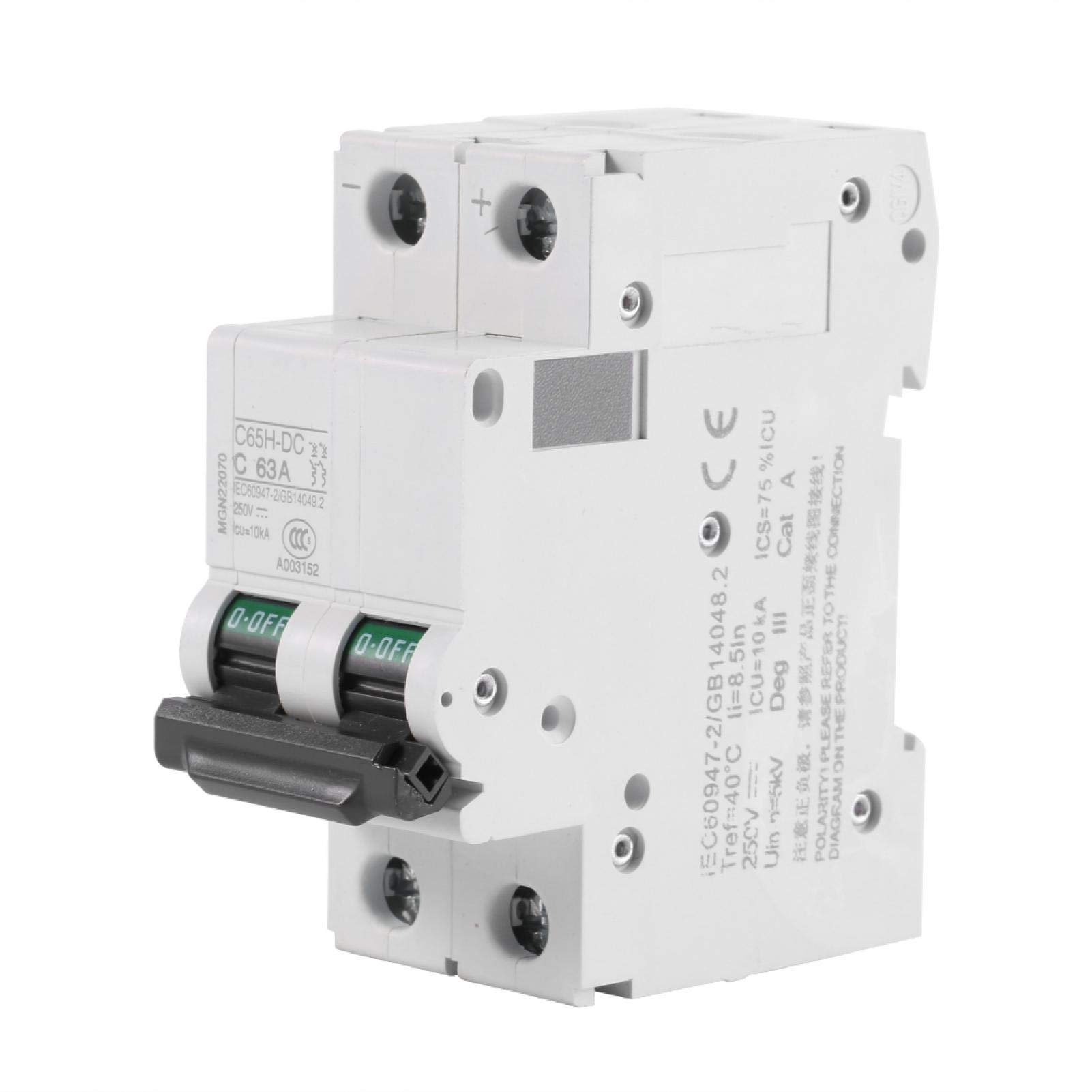 Kuuleyn interruttore magnetotermico DC 2P 250V 63A guida DIN solare