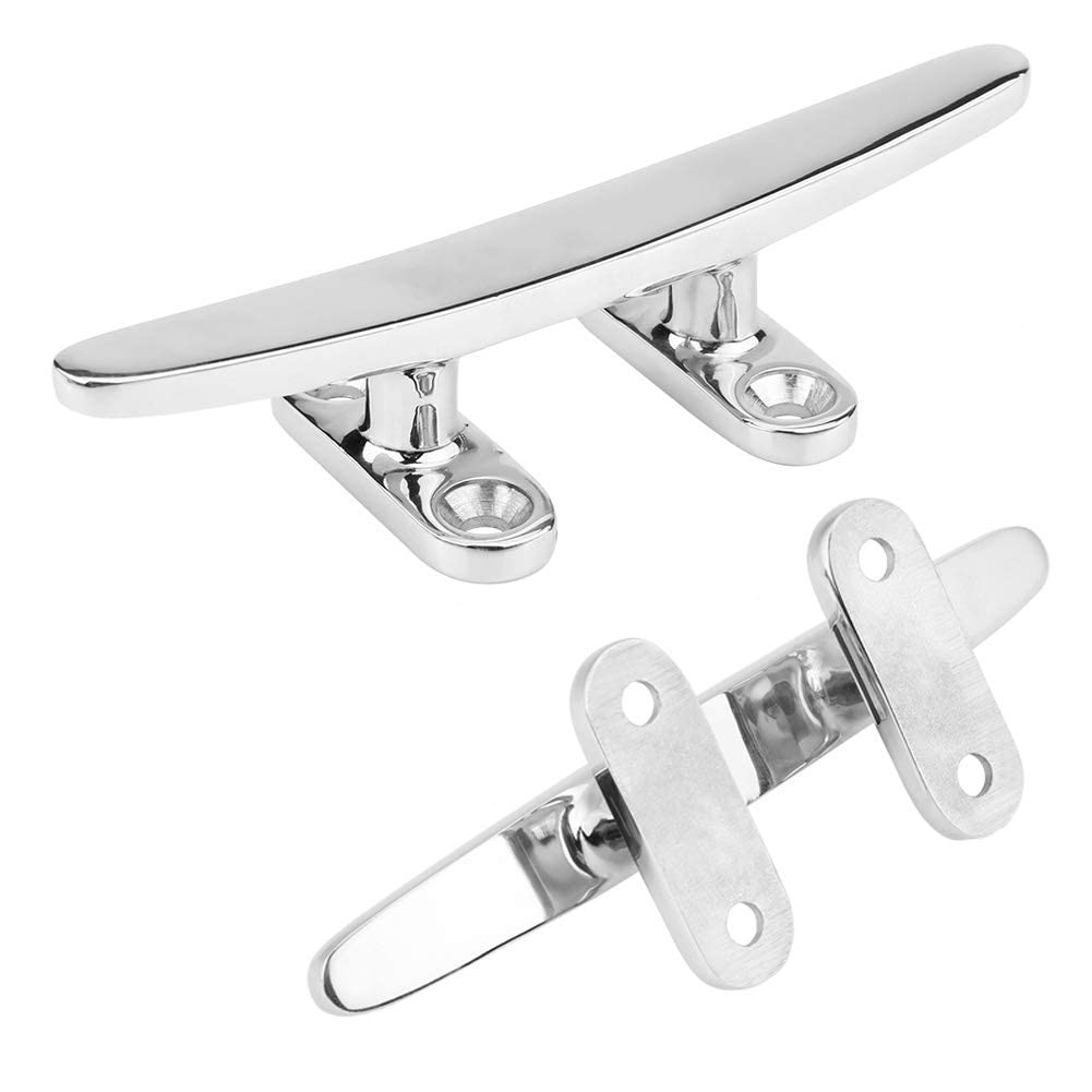Kuuleyn 125 mm bitta flat top inox barca argento