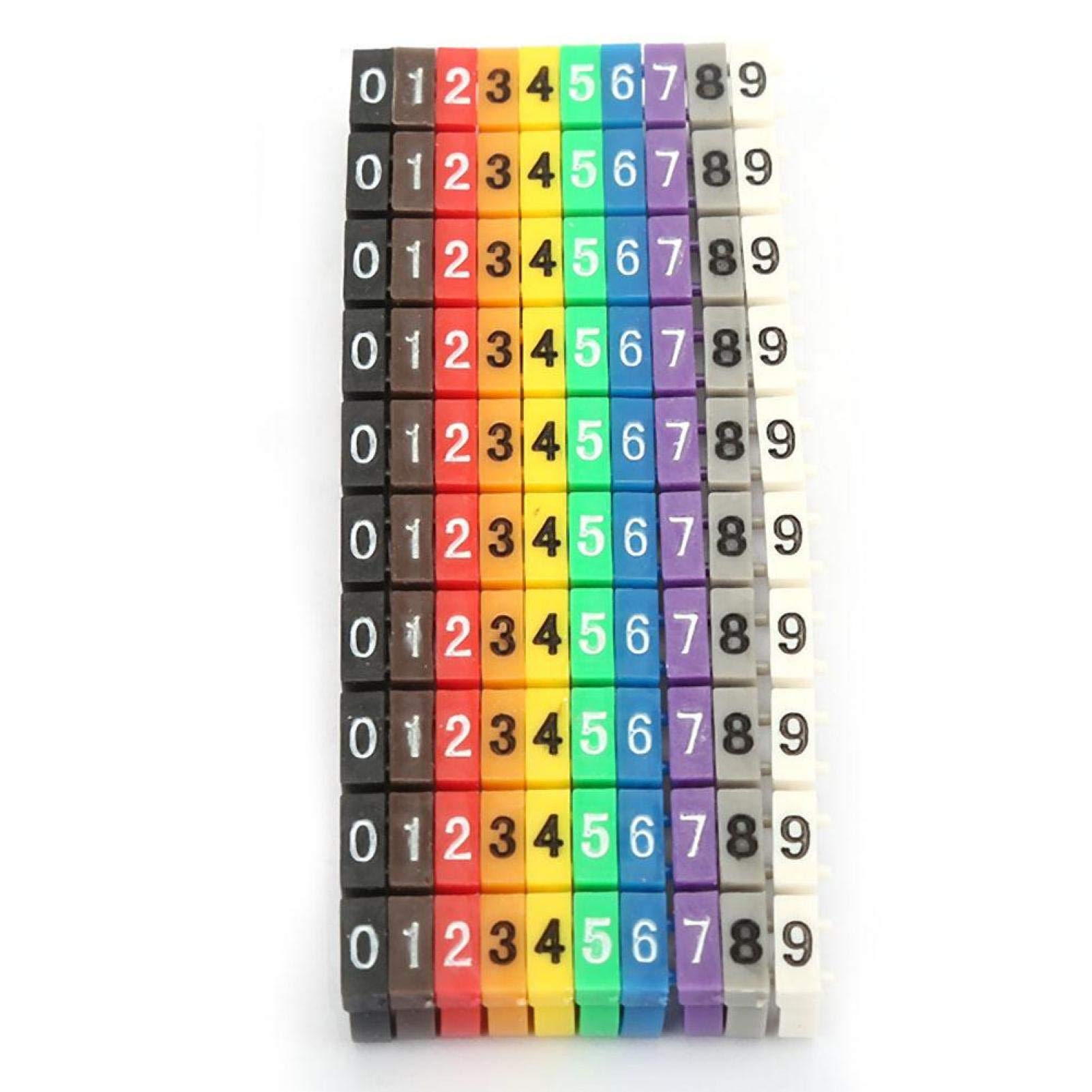 Kuuleyn Clip 0-9 4mm segnafili colorati 100 pezzi