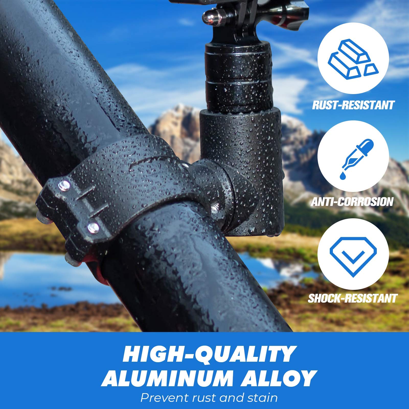 KEMIMOTO B1201-02601BK Supporto GoPro Roll Bar Alluminio