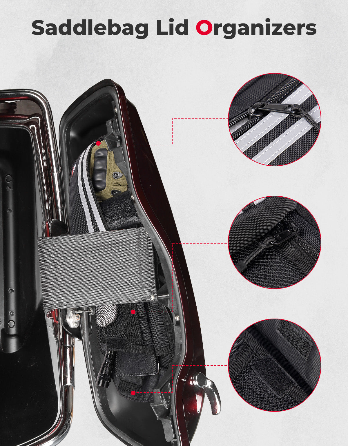 Kemimoto Touring organizer borse laterali 2 pezzi 3 tasche