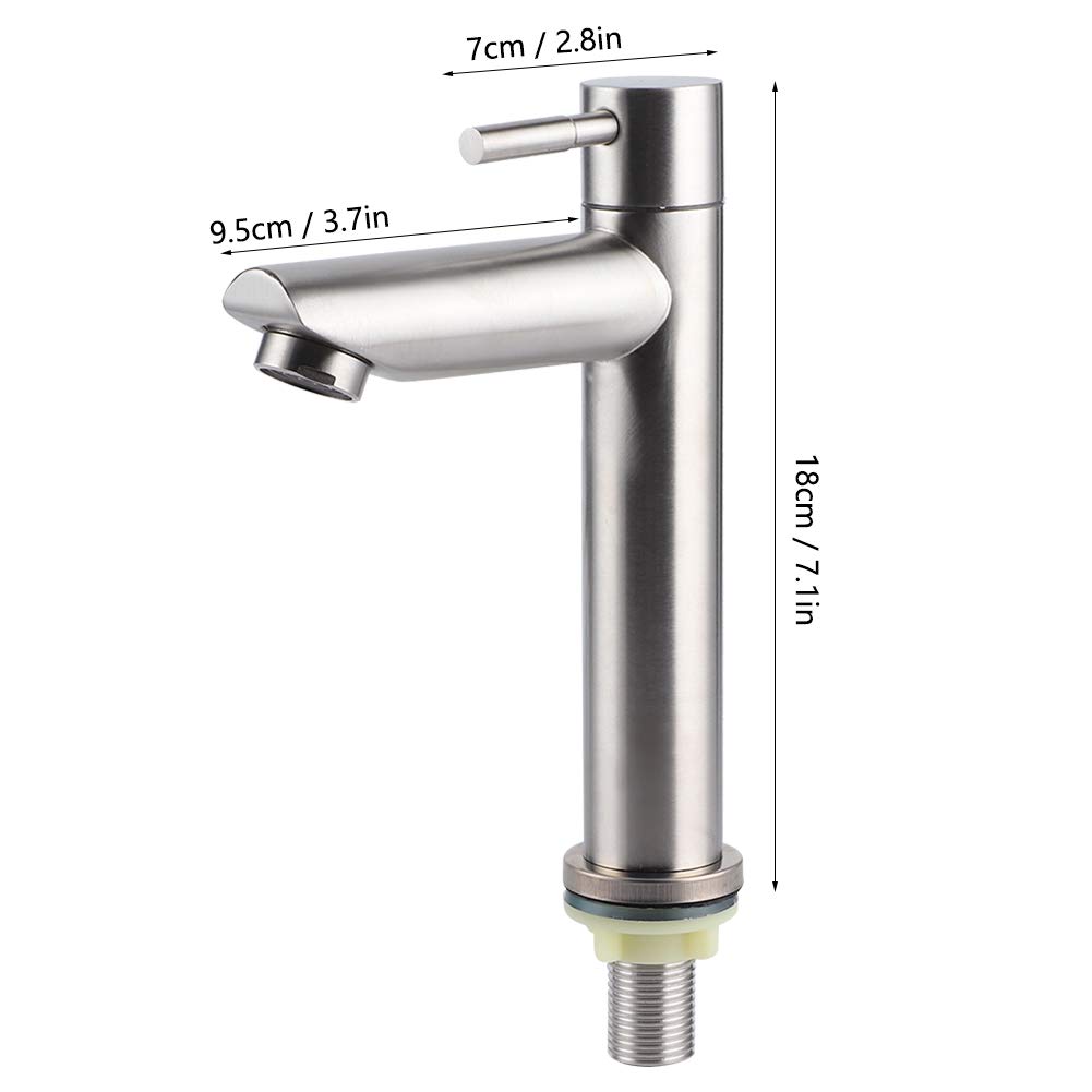Kuuleyn Rubinetto Acqua Fredda G1/2 Inox Modello Piatto