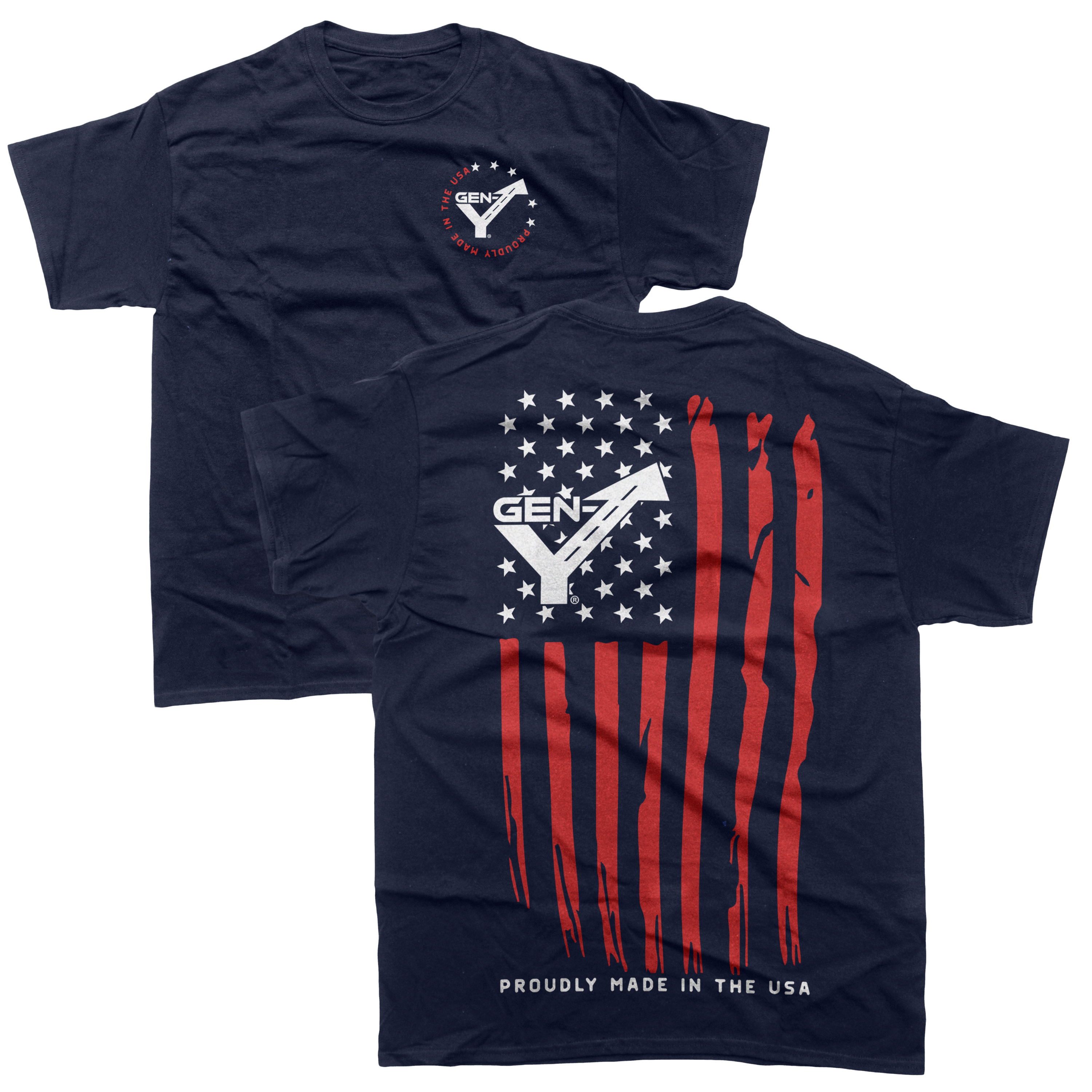 GEN-Y Hitch USA Tee T-Shirt manica corta grigio chiaro cotone