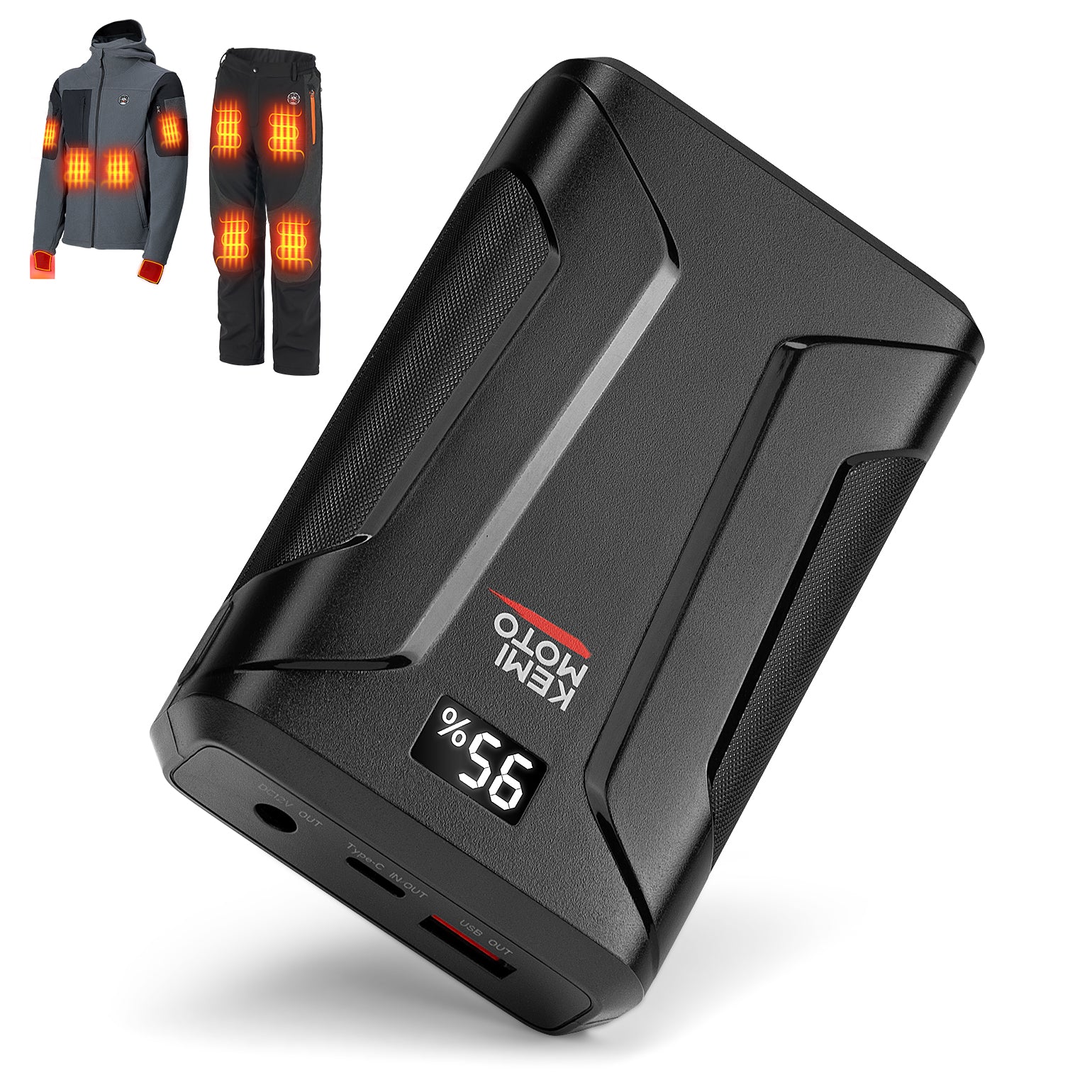Kemimoto NR2012 batteria 12V 20000mAh gilet riscaldati