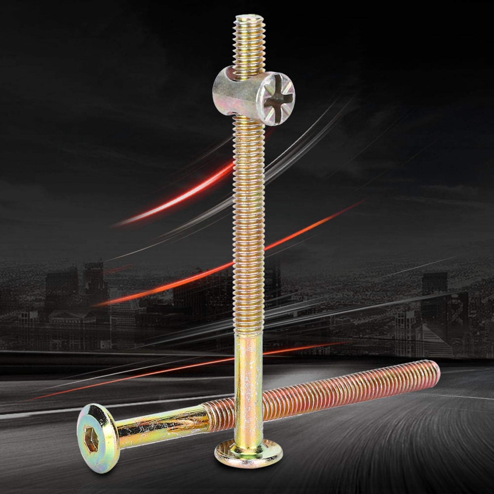 Kuuleyn M6 40mm bulloni mobili acciaio 10 pezzi zincati