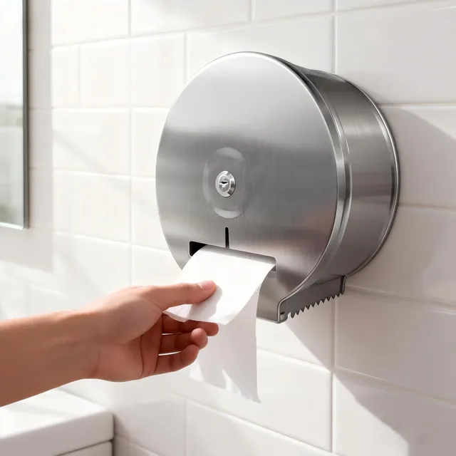 Hapivida Dispenser Carta Igienica Inox Jumbo 270 mm 2pz