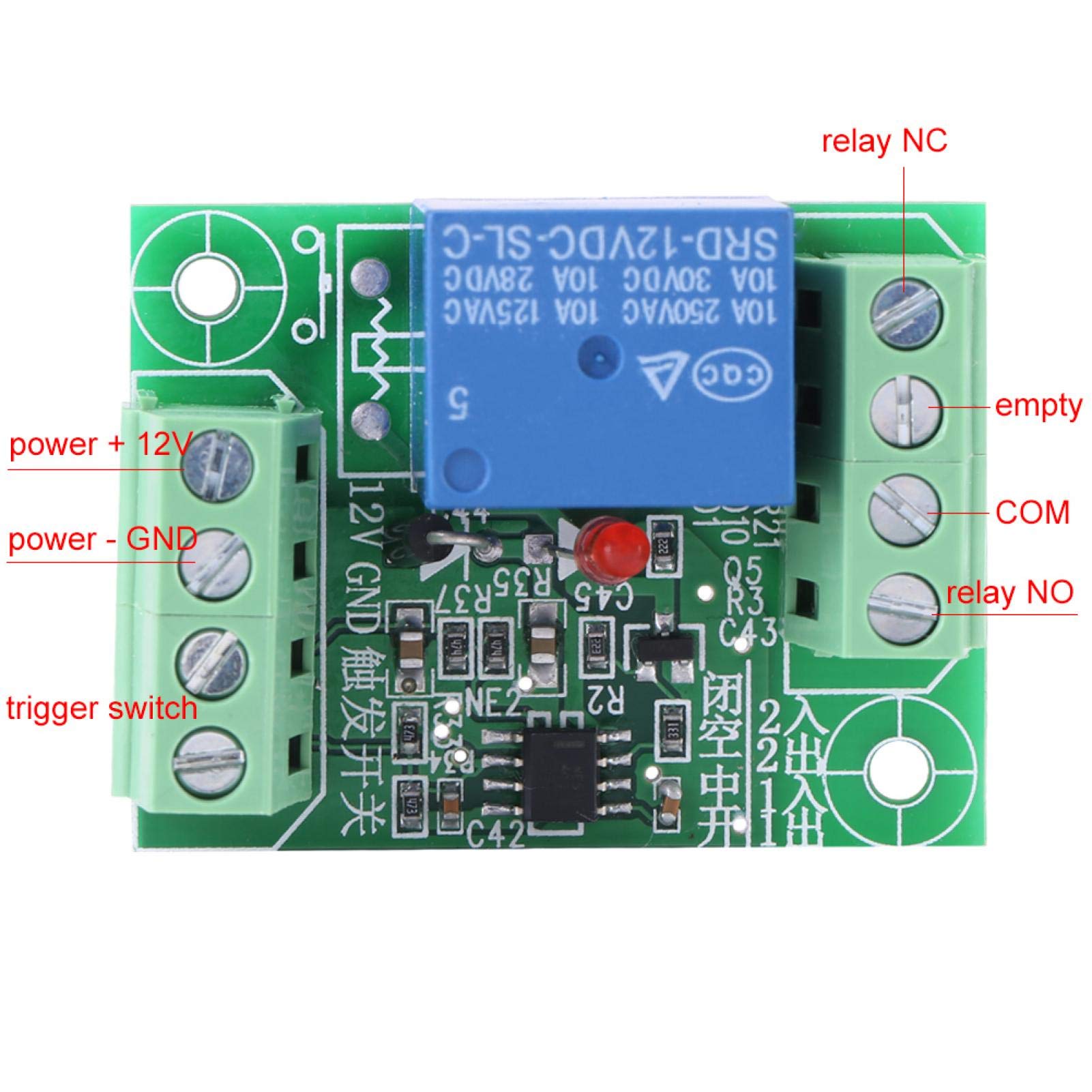 Kuuleyn Modulo Relè Bistabile 1 Canale DC 12V Morsetti Vite