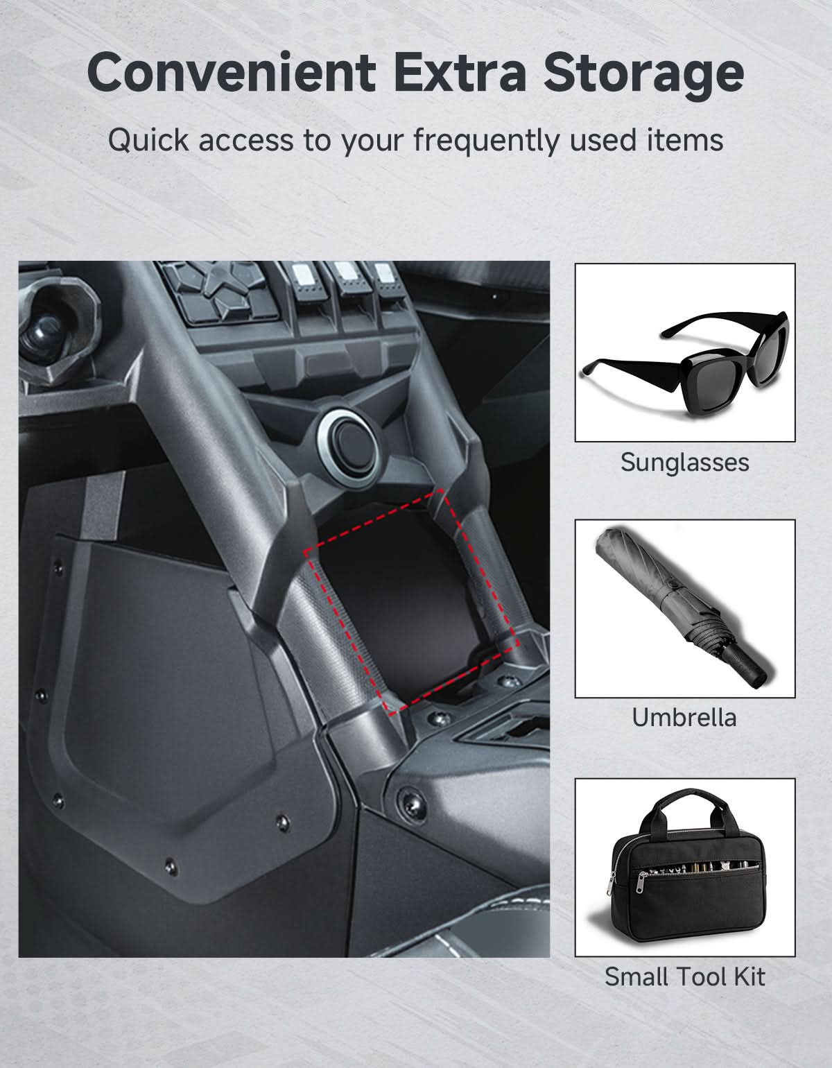 Kemimoto Maverick X3 cover console centrale anteriore