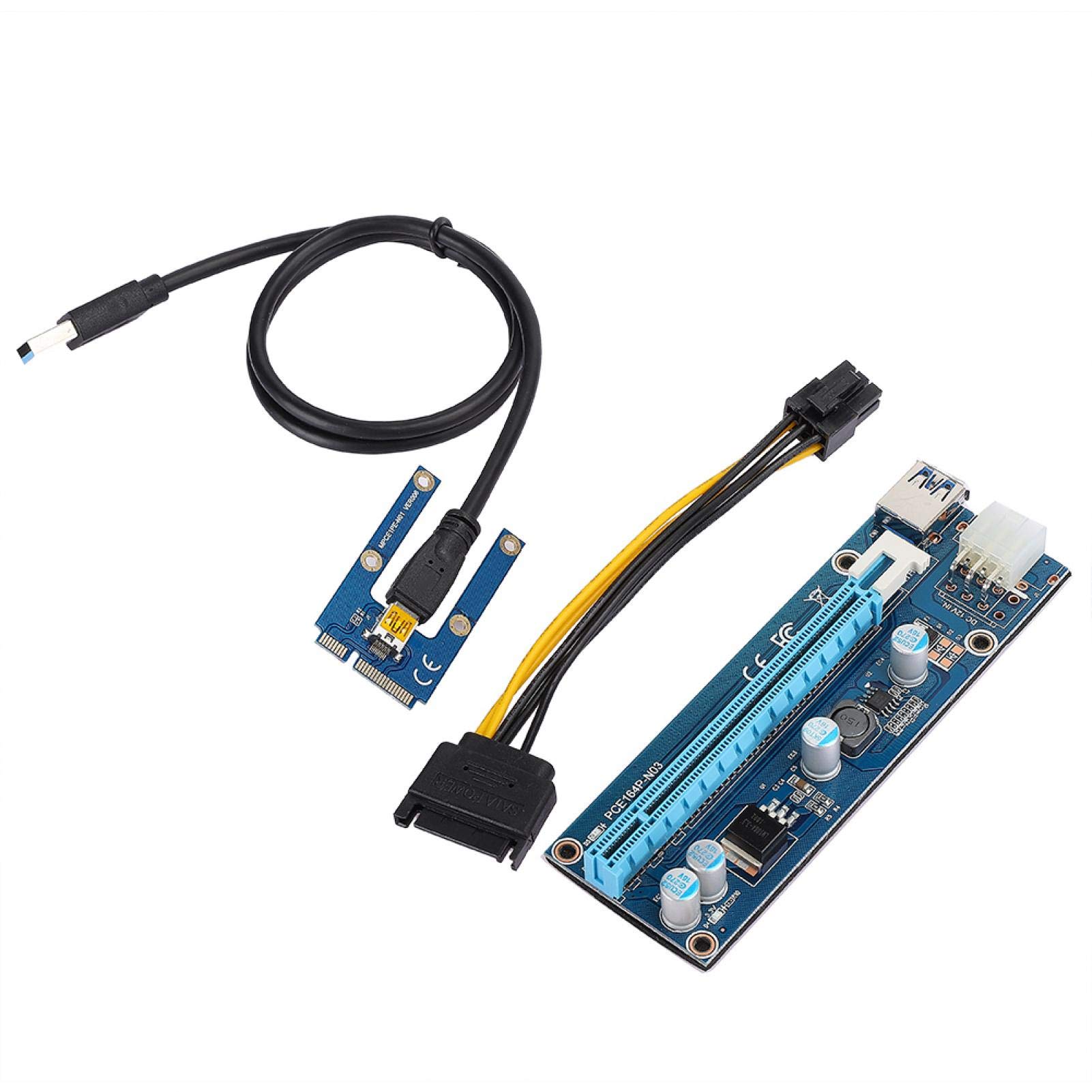 Kuuleyn Riser Mini PCI-E a PCIe 16x 6 Pin 0,6 m
