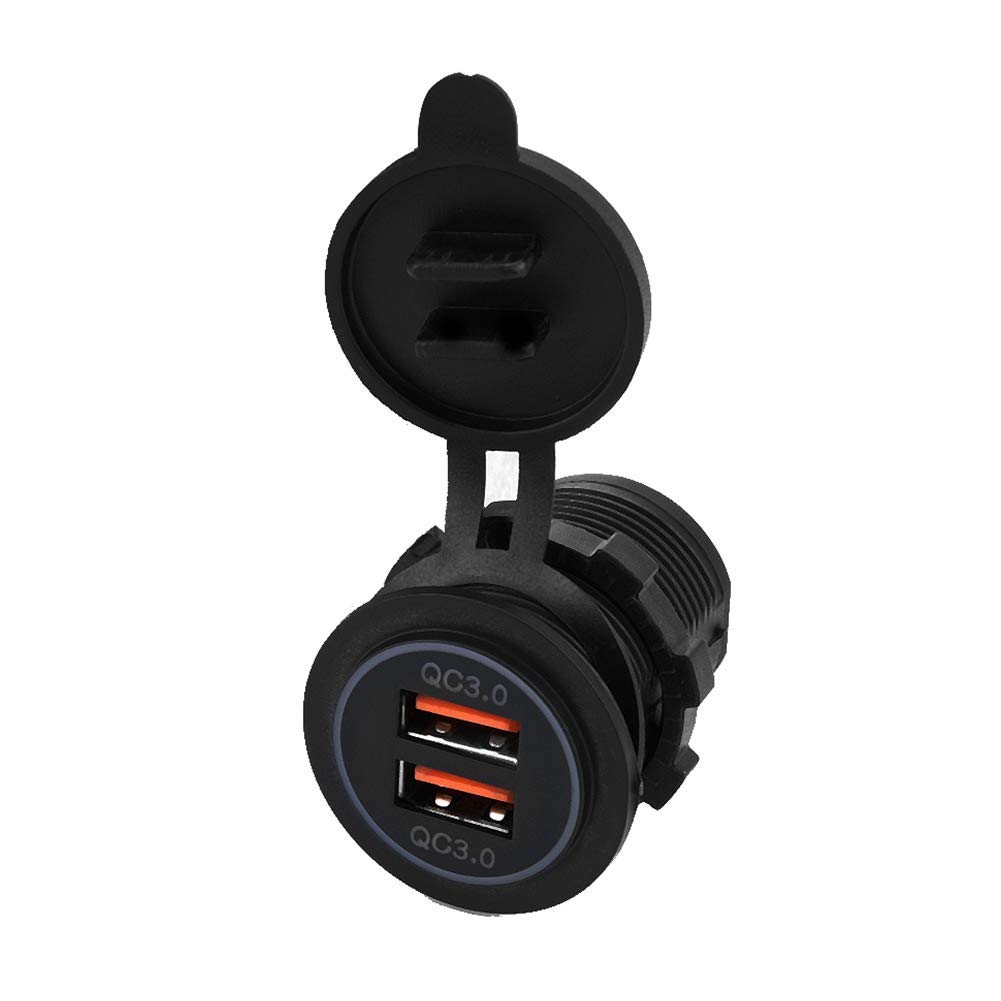 Kuuleyn Dual QC3.0 caricabatterie USB moto 12-24V doppia presa