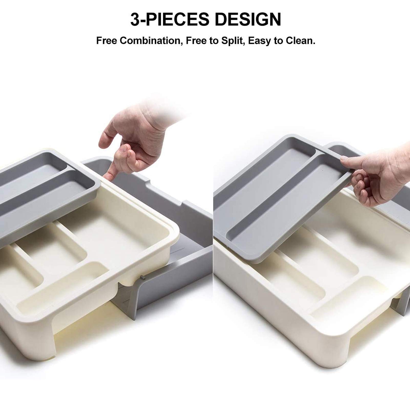Kuuleyn organizer posate espandibile 3pz 7 scomparti