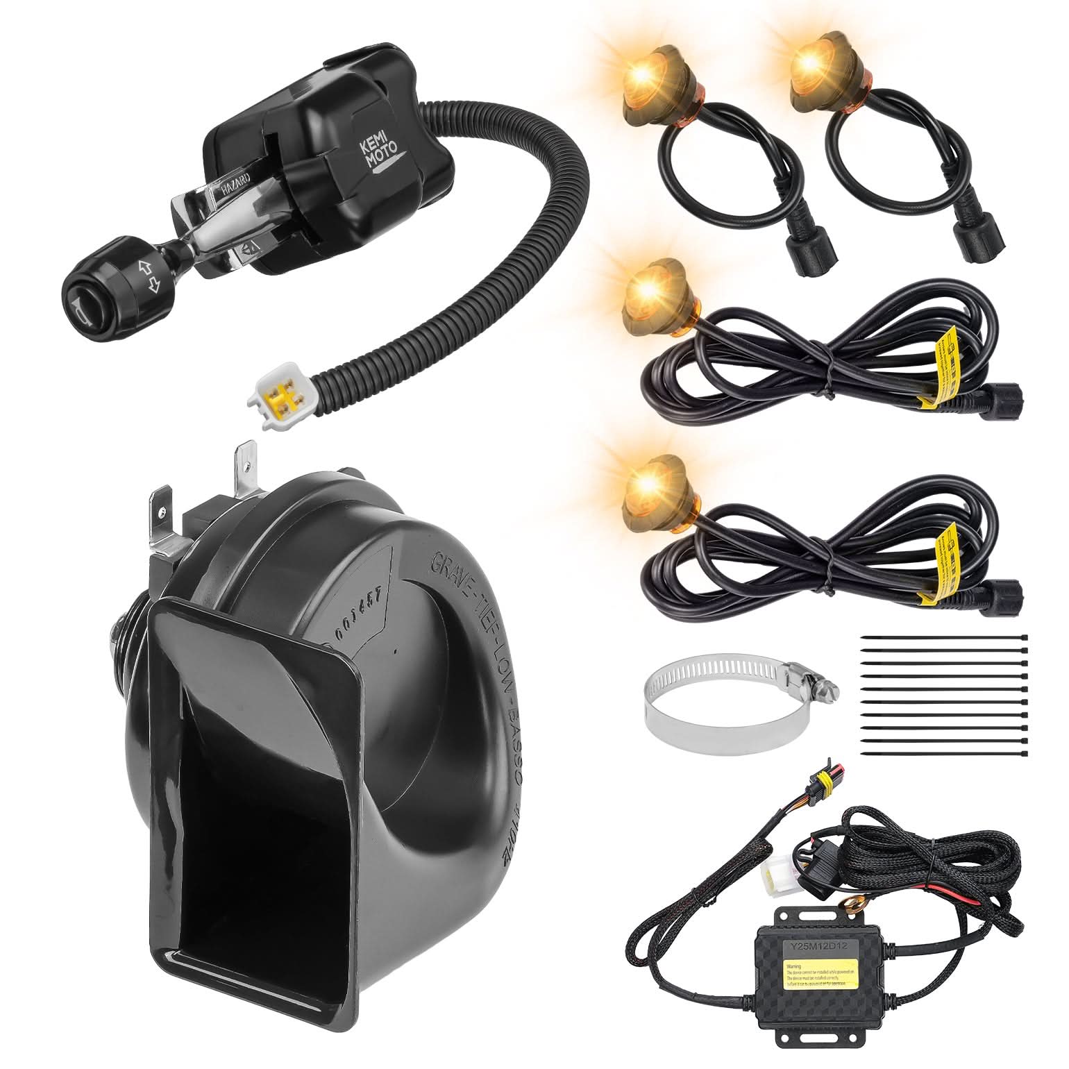 KEMIMOTO NEWFLASH kit frecce UTV ATV universale con clacson